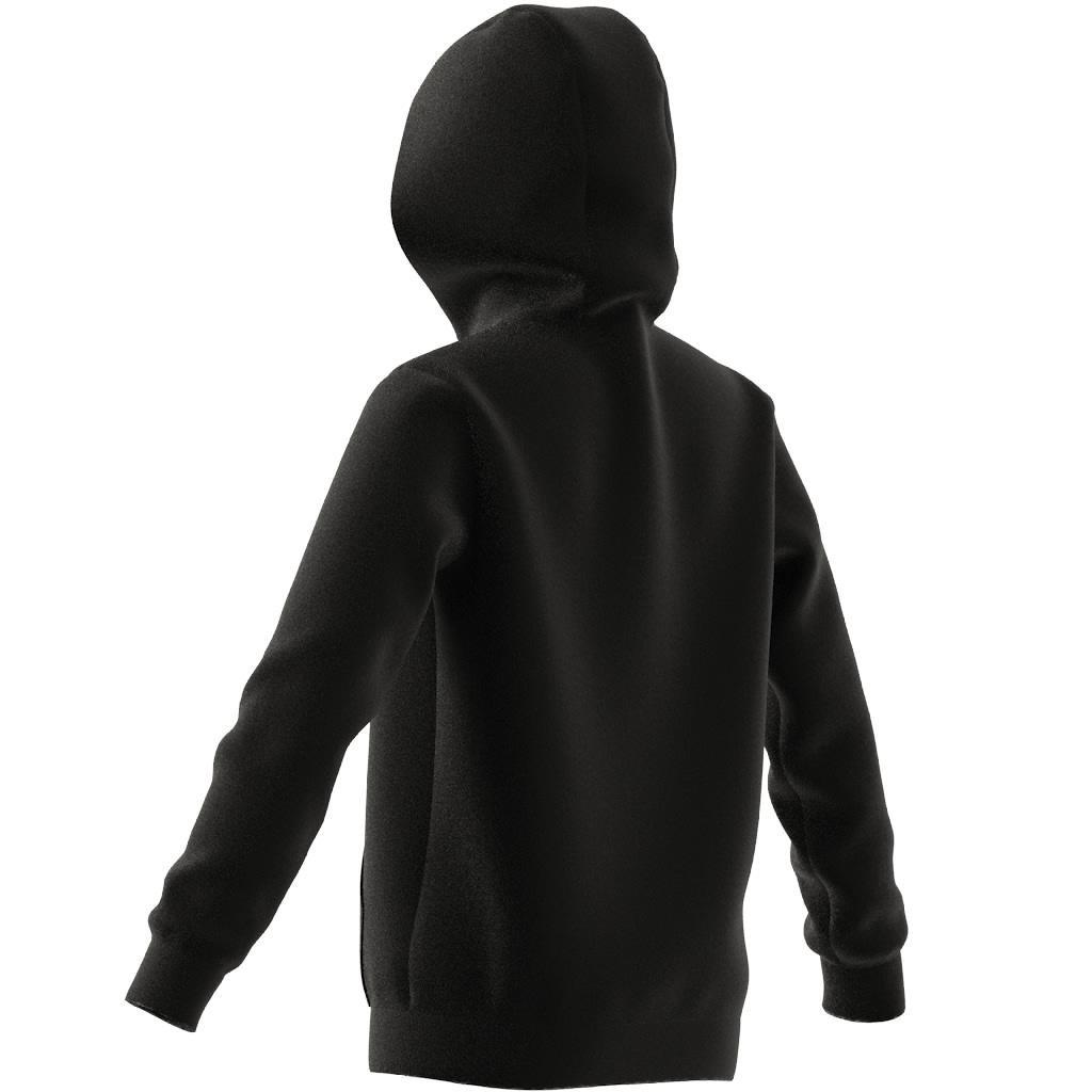 Unisex Kids Trefoil Hoodie, Black, A901_ONE, large image number 10