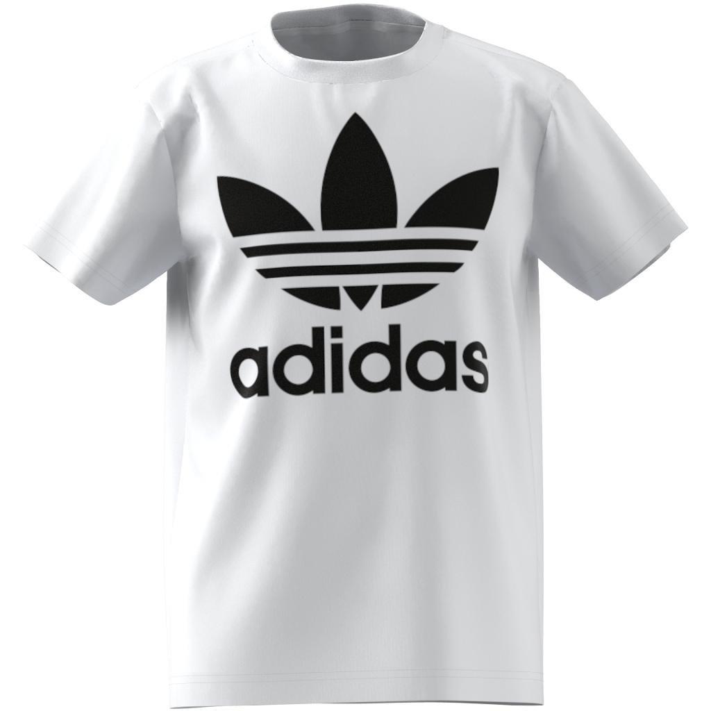 Unisex Kids Trefoil T-Shirt, White, A901_ONE, large image number 6