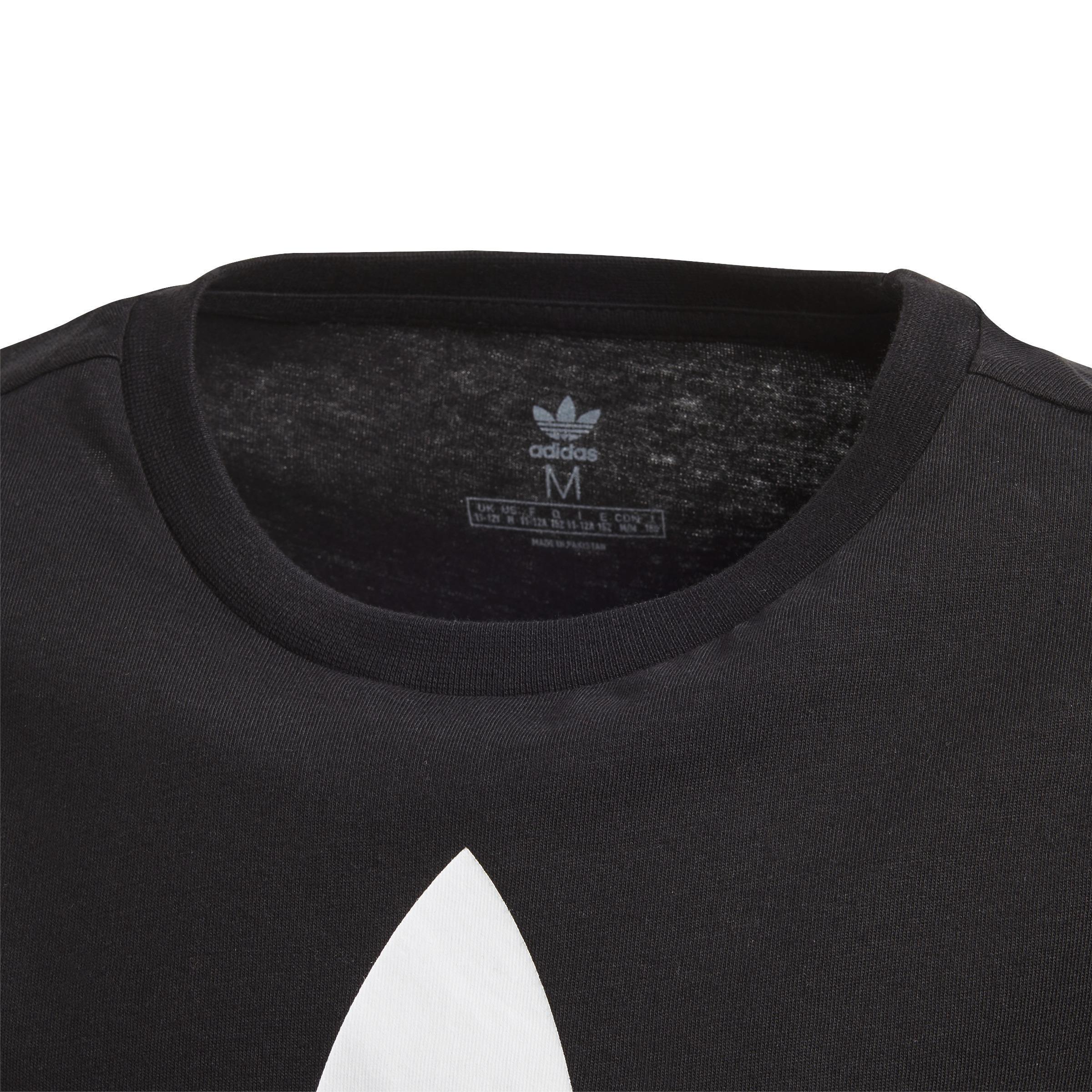 Unisex Kids Trefoil T-Shirt, Black, A901_ONE, large image number 10