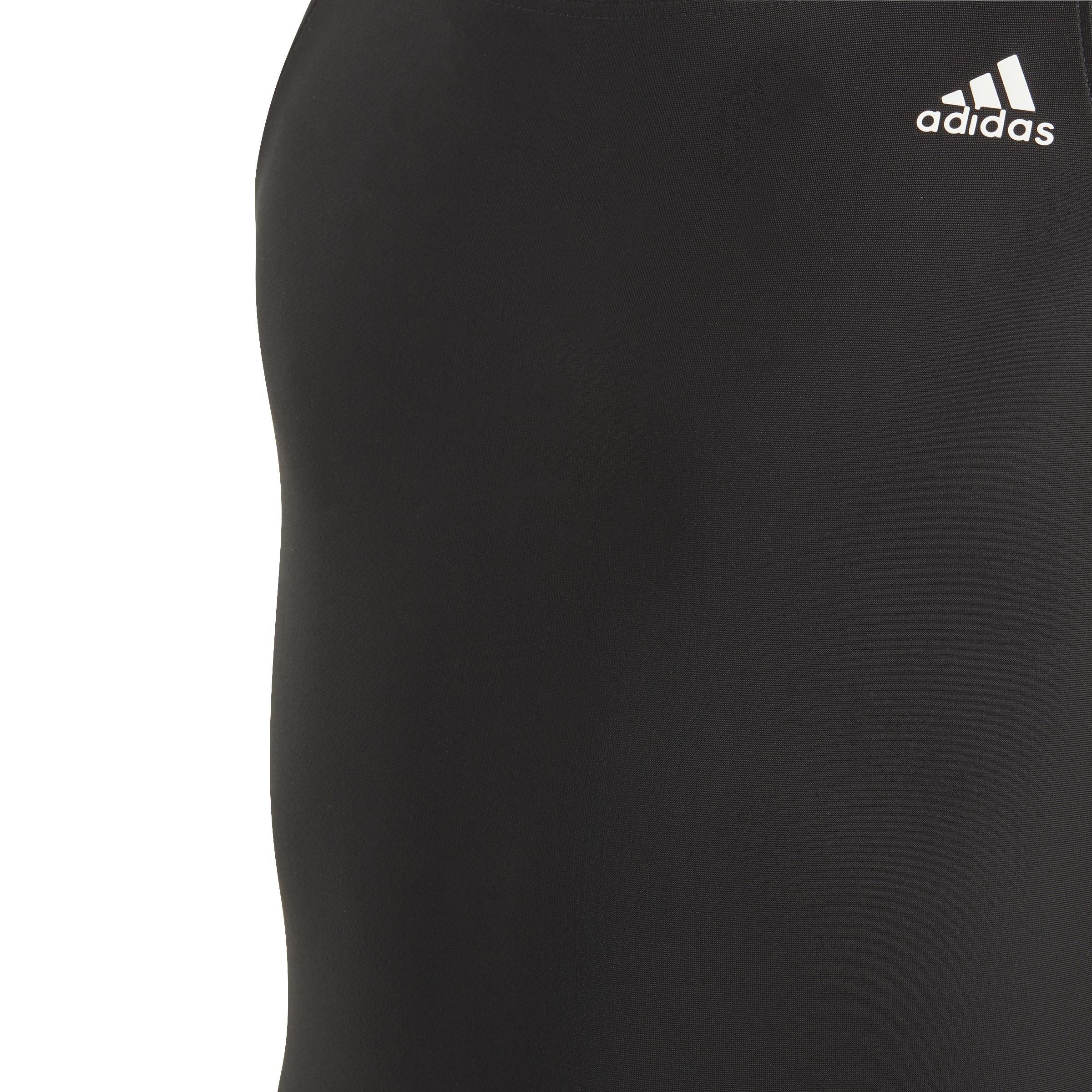 Kids Solid Fitness Swimsuit, Black, A901_ONE, large image number 4