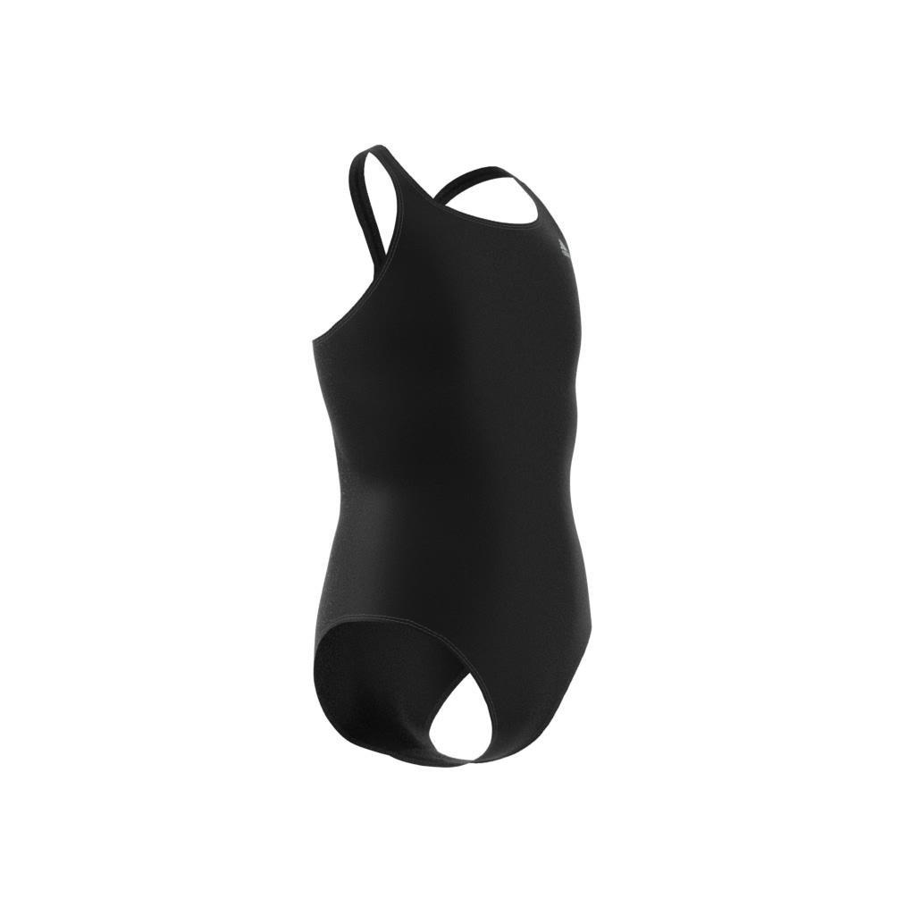 Kids Solid Fitness Swimsuit, Black, A901_ONE, large image number 8