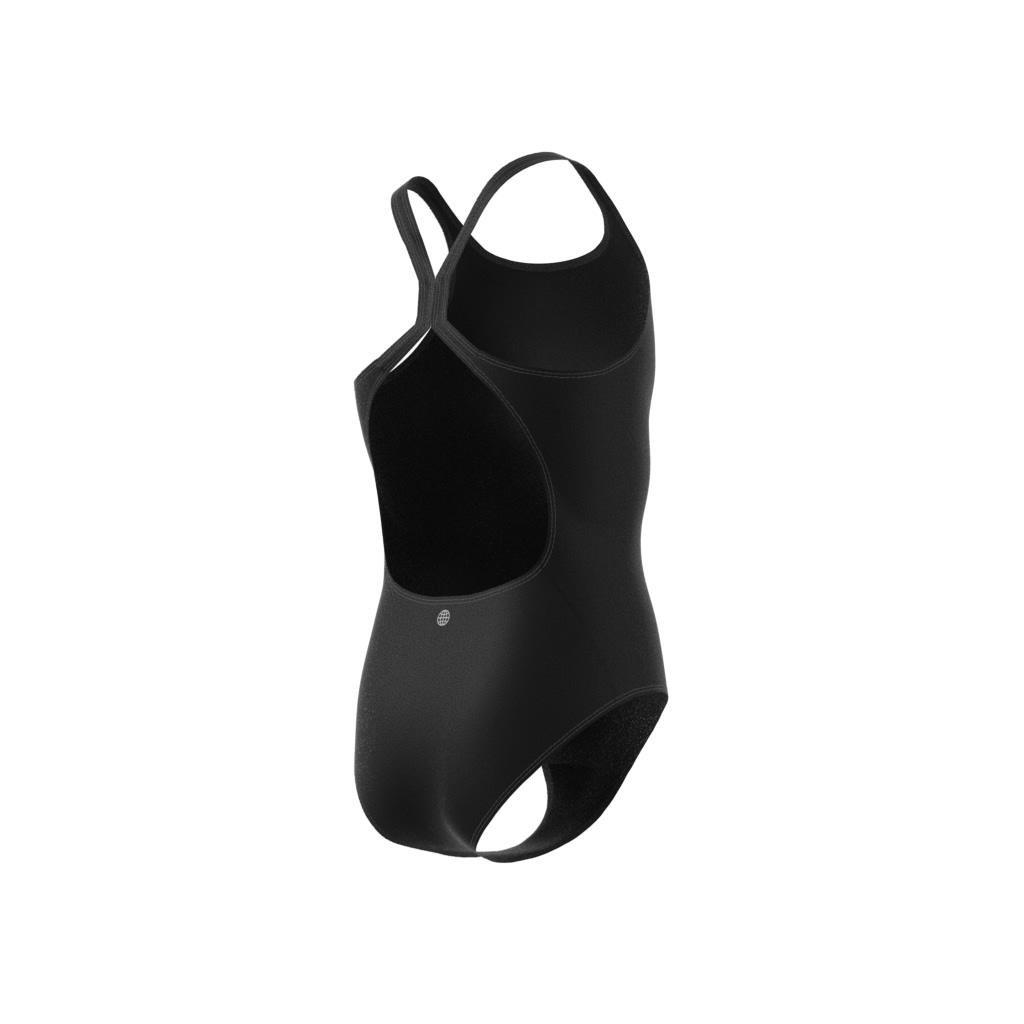 Kids Solid Fitness Swimsuit, Black, A901_ONE, large image number 9