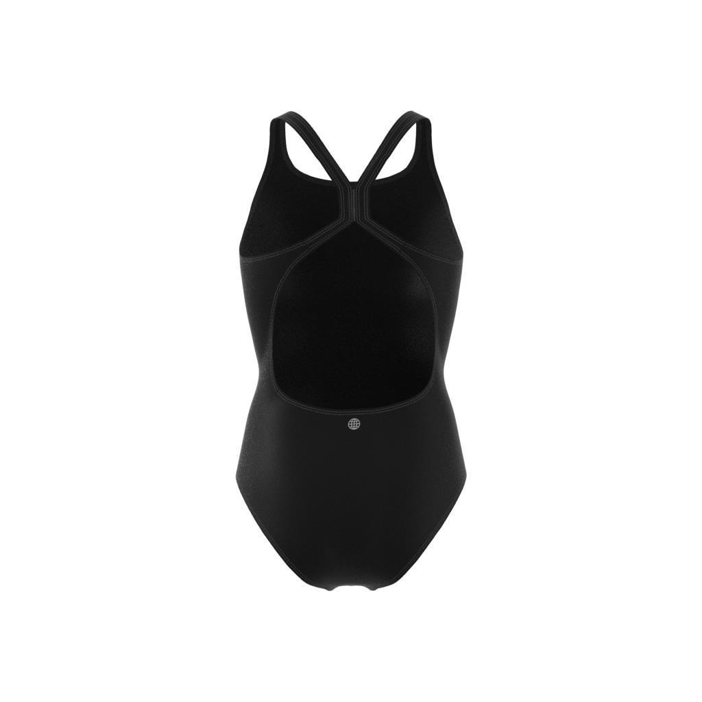 Kids Solid Fitness Swimsuit, Black, A901_ONE, large image number 11