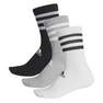 Unisex 3-Stripes Cushioned Crew Socks 3 Pairs, Grey, A901_ONE, thumbnail image number 8