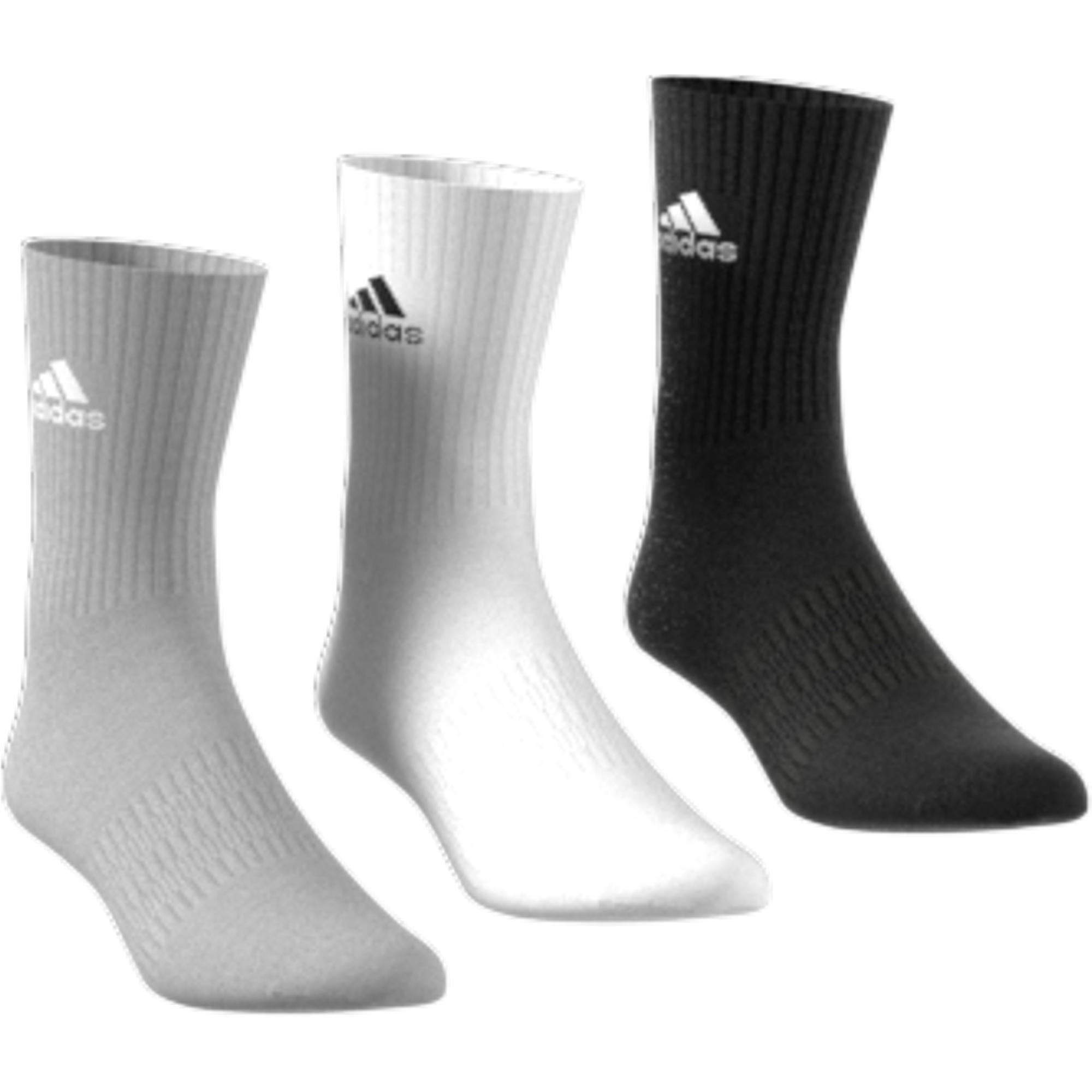 Unisex Cushioned Crew Socks, Grey, , large image number 0