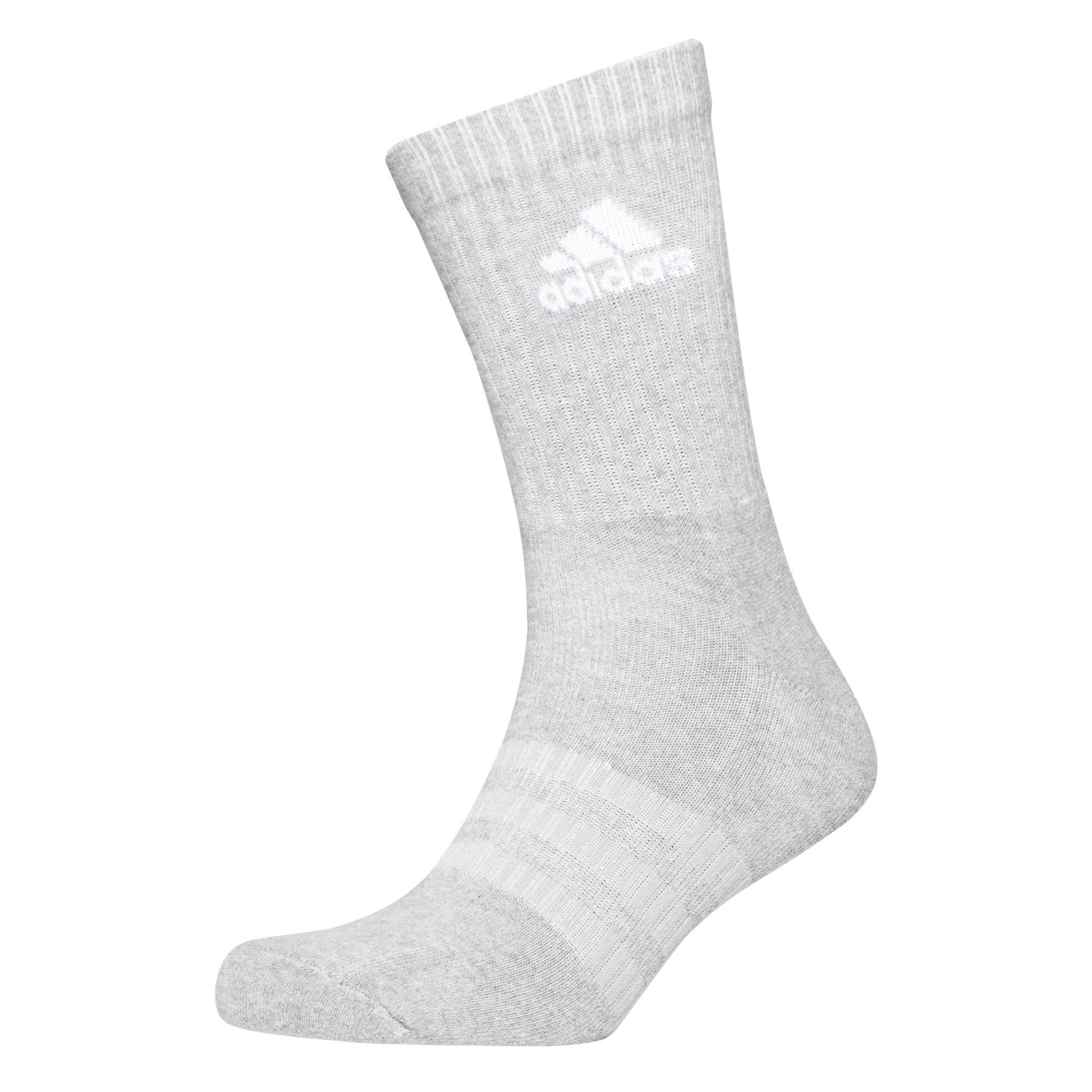 Unisex Cushioned Crew Socks, Grey, , large image number 2