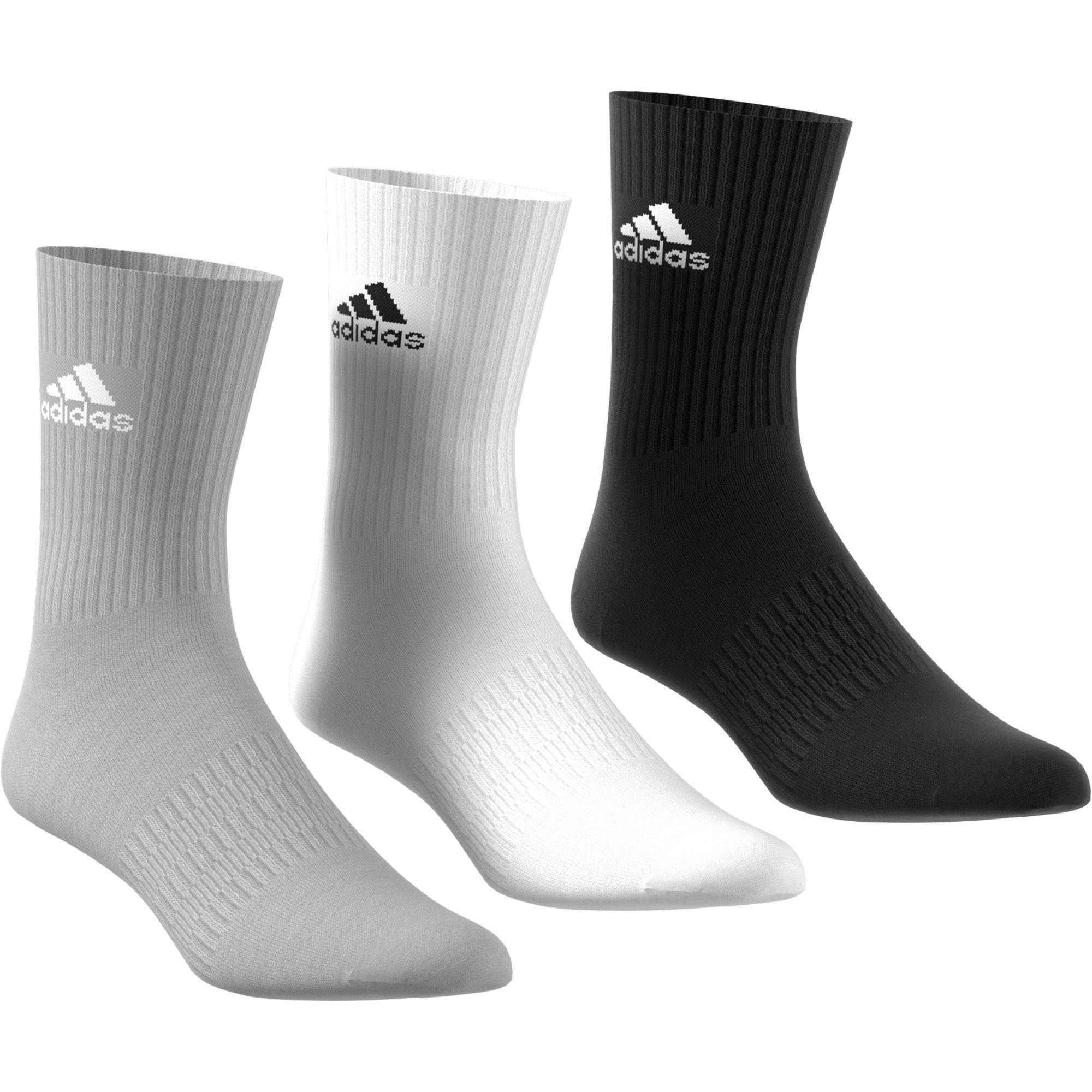 Unisex Cushioned Crew Socks, Grey, , large image number 4