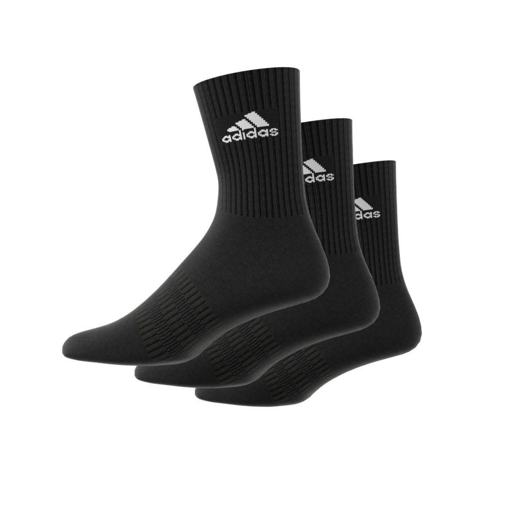 Unisex Cushioned Crew Socks 3 Pairs, Multicolour, , large image number 3
