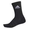 Unisex Cushioned Crew Socks - 1 Pair, Black, A901_ONE, thumbnail image number 0