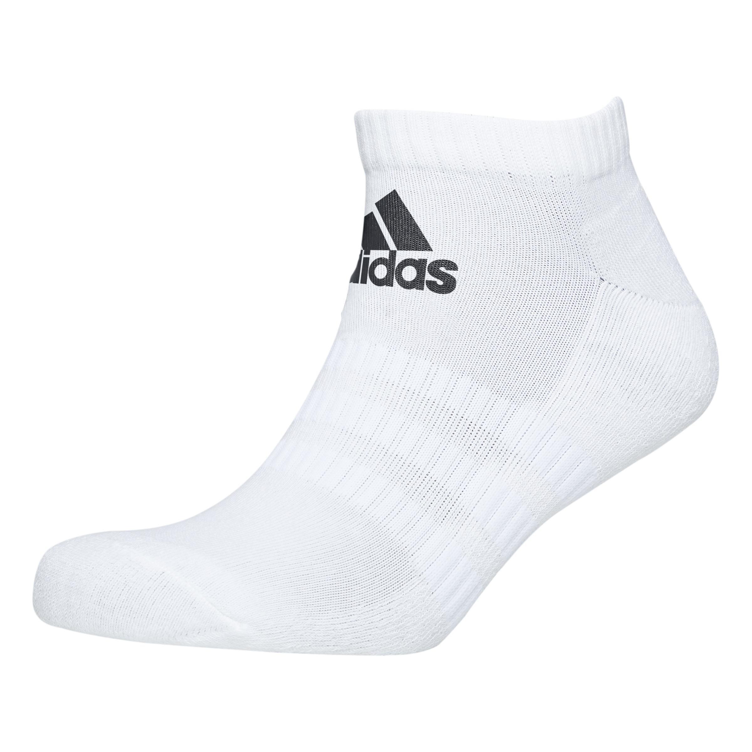 Unisex Cushioned Low-Cut Socks, White, A901_ONE, medium
