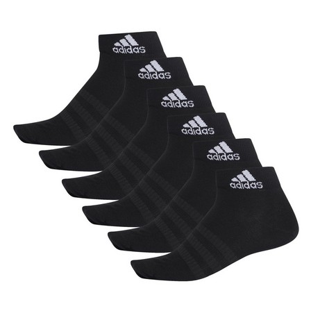 Unisex Ankle Socks 6 Pairs, Black, A901_ONE, large image number 0