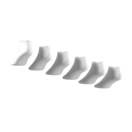 Unisex Low-Cut Socks 6 Pairs, White, A901_ONE, large image number 2