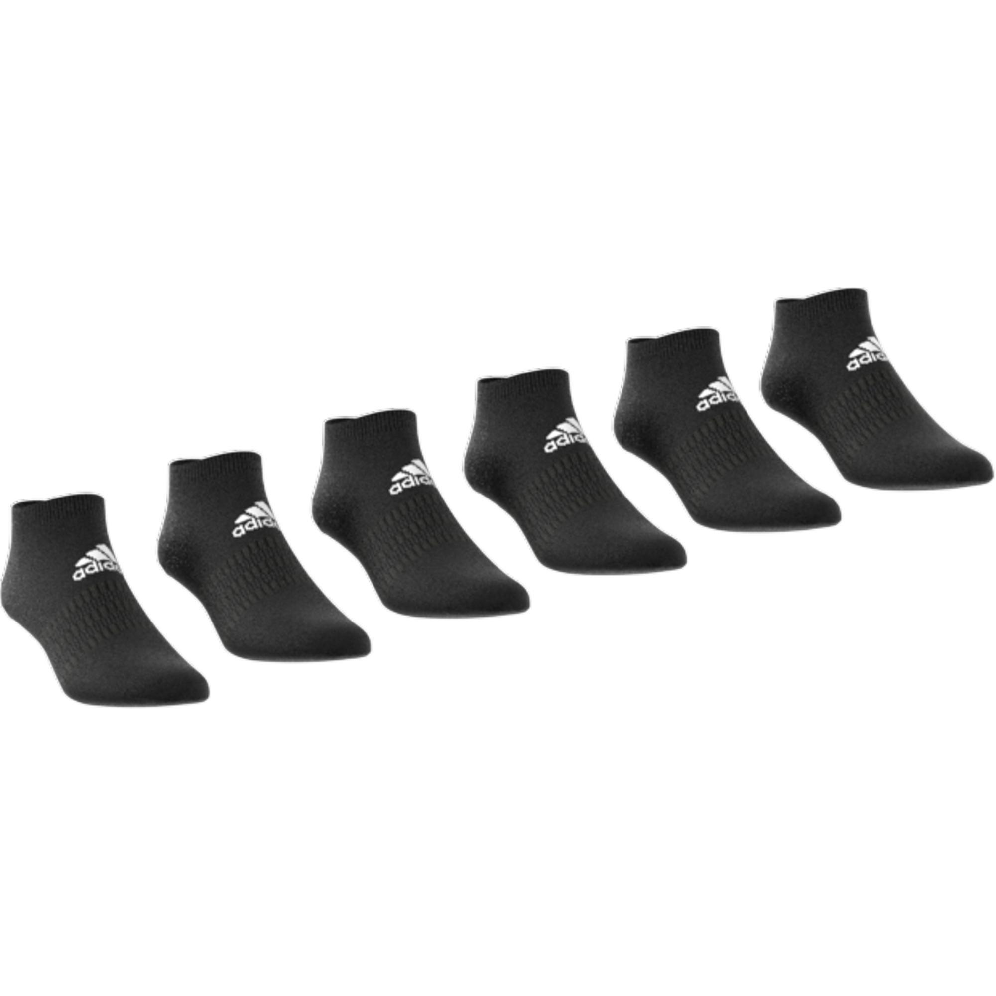 Unisex Low-Cut Socks 6 Pairs, Black, A901_ONE, large image number 0
