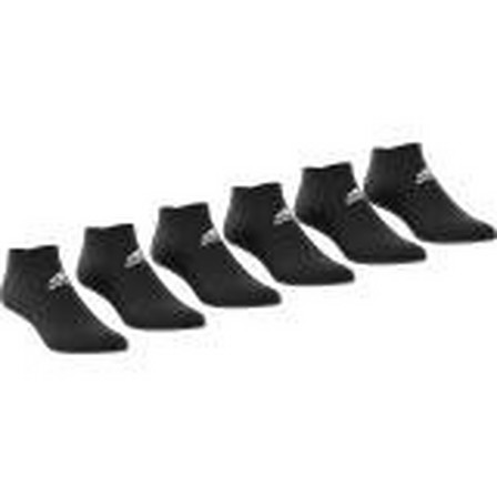 Unisex Low-Cut Socks 6 Pairs, Black, A901_ONE, large image number 2