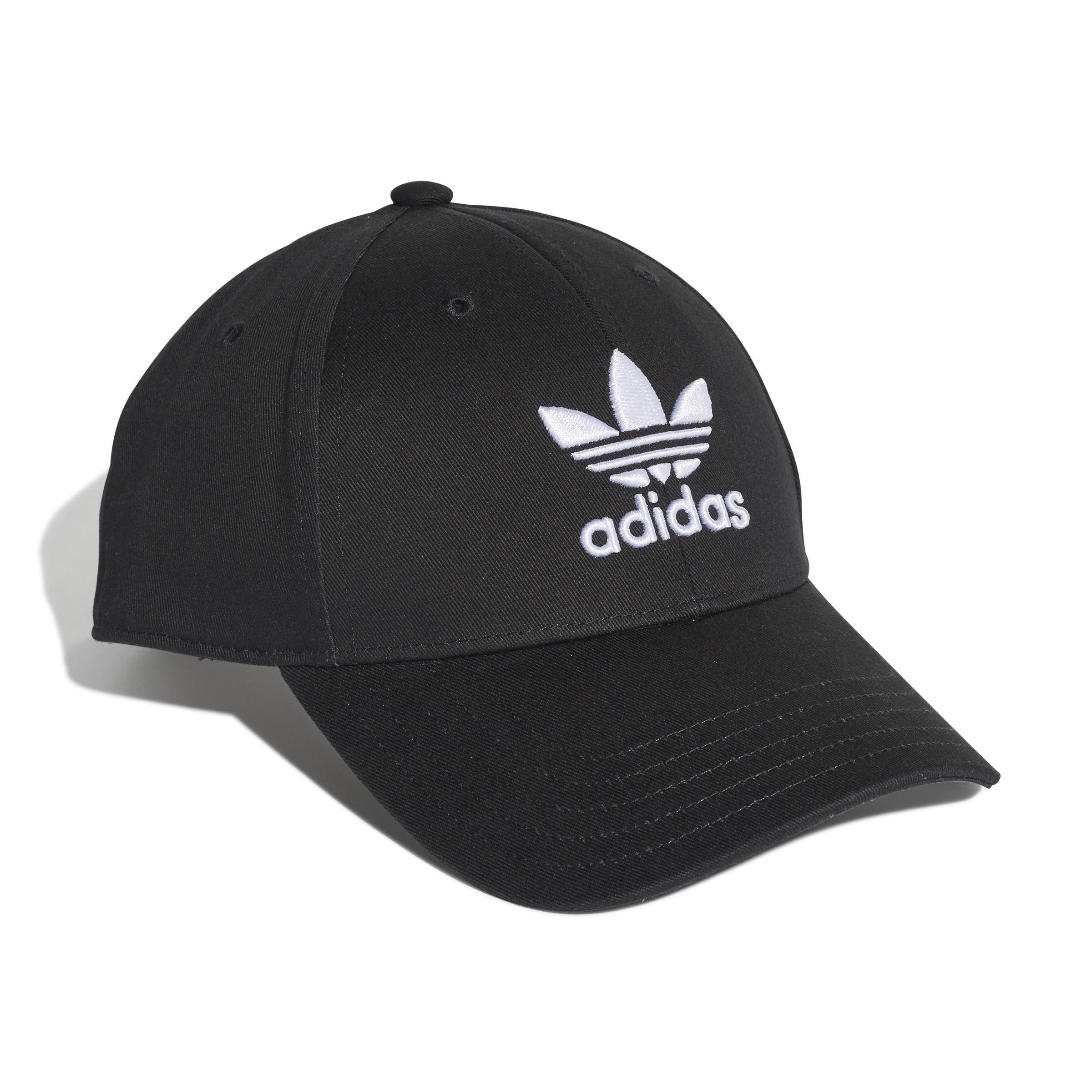 Unisex Trefoil Baseball Cap, Black, A901_ONE, large image number 0