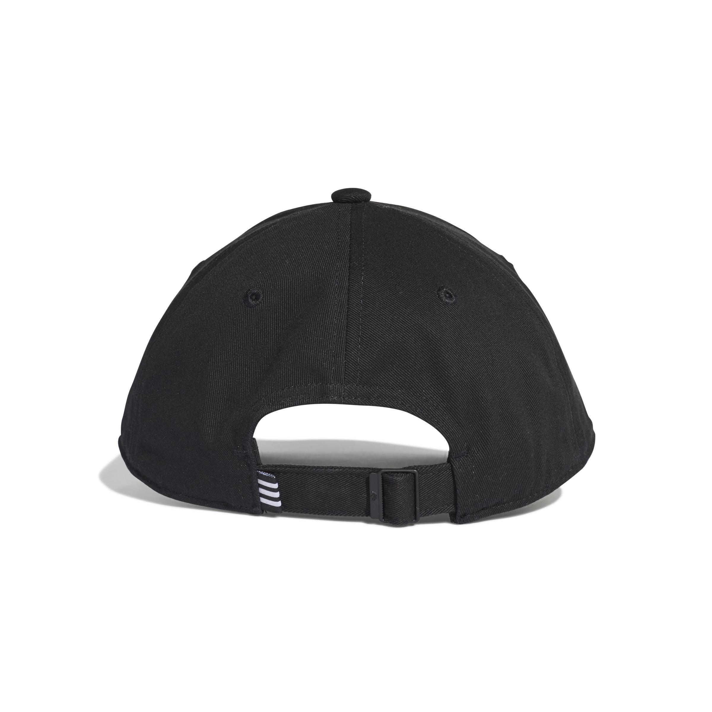 Unisex Trefoil Baseball Cap, Black, A901_ONE, large image number 2