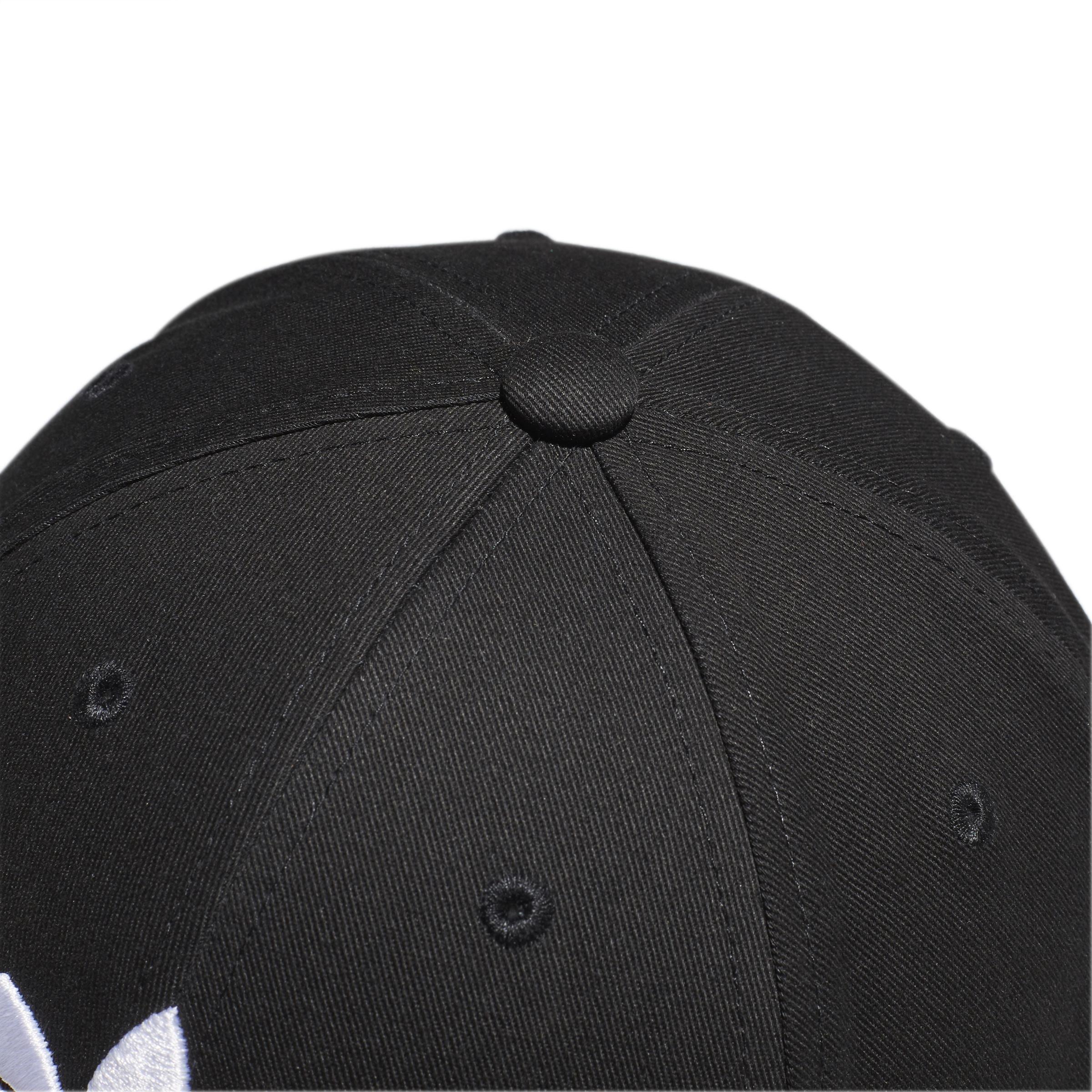 Unisex Trefoil Baseball Cap, Black, A901_ONE, large image number 3