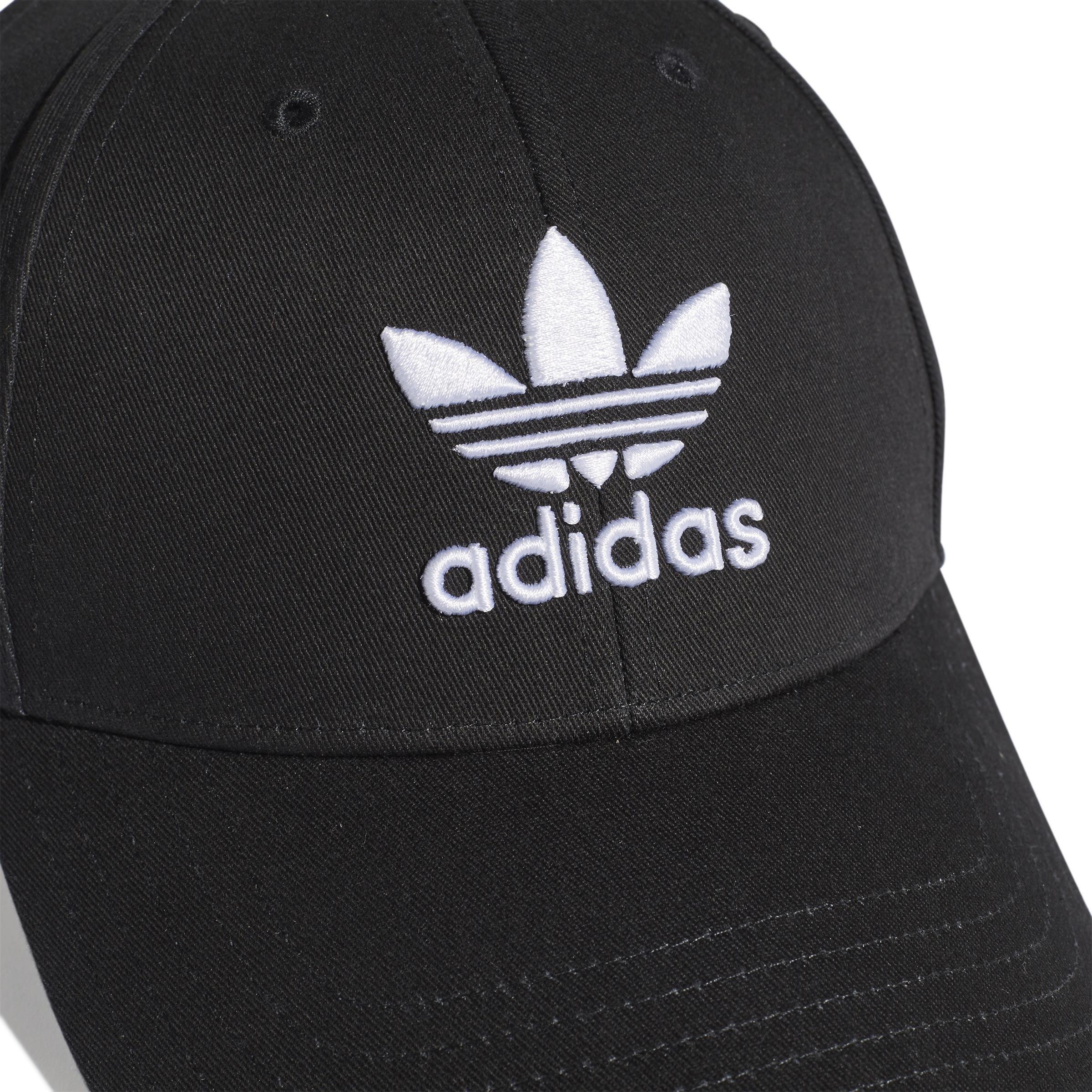 Unisex Trefoil Baseball Cap, Black, A901_ONE, large image number 5