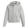 Kids Girls Must Haves 3-Stripes Hoodie, Grey, A901_ONE, thumbnail image number 0