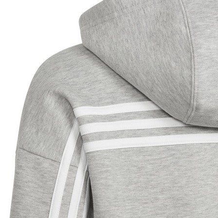 Kids Girls Must Haves 3-Stripes Hoodie, Grey, A901_ONE, large image number 8