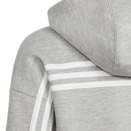 Kids Girls Must Haves 3-Stripes Hoodie, Grey, A901_ONE, large image number 10