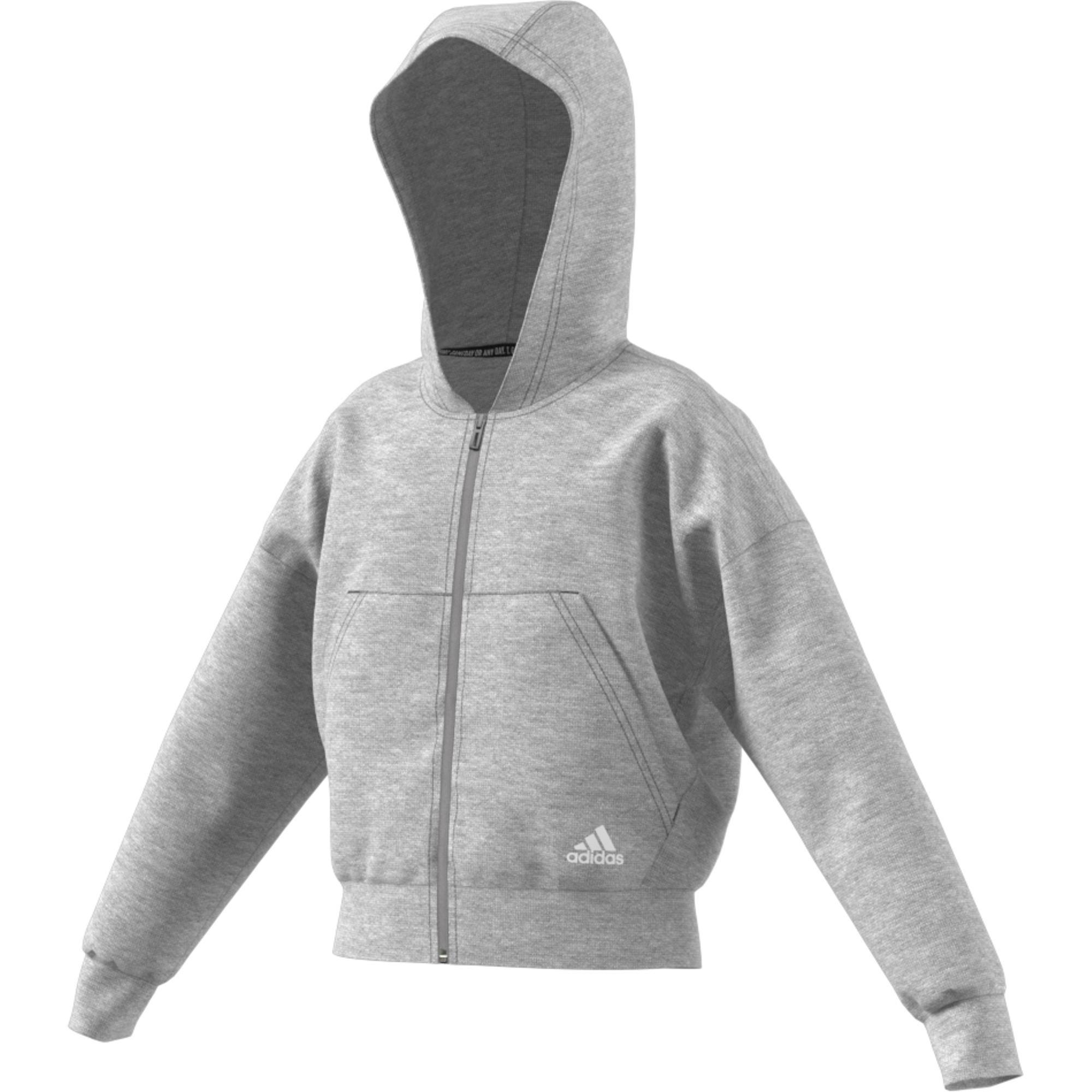 Kids Girls Must Haves 3-Stripes Hoodie, Grey, A901_ONE, large image number 15