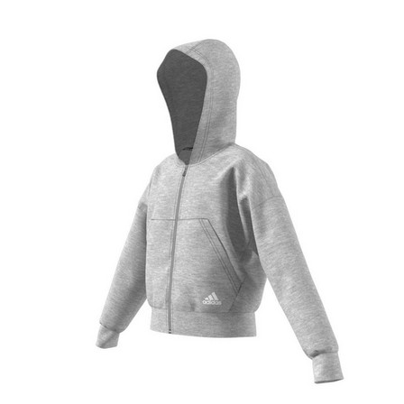 Kids Girls Must Haves 3-Stripes Hoodie, Grey, A901_ONE, large image number 18