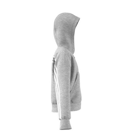 Kids Girls Must Haves 3-Stripes Hoodie, Grey, A901_ONE, large image number 19