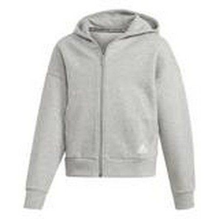 Kids Girls Must Haves 3-Stripes Hoodie, Grey, A901_ONE, large image number 24