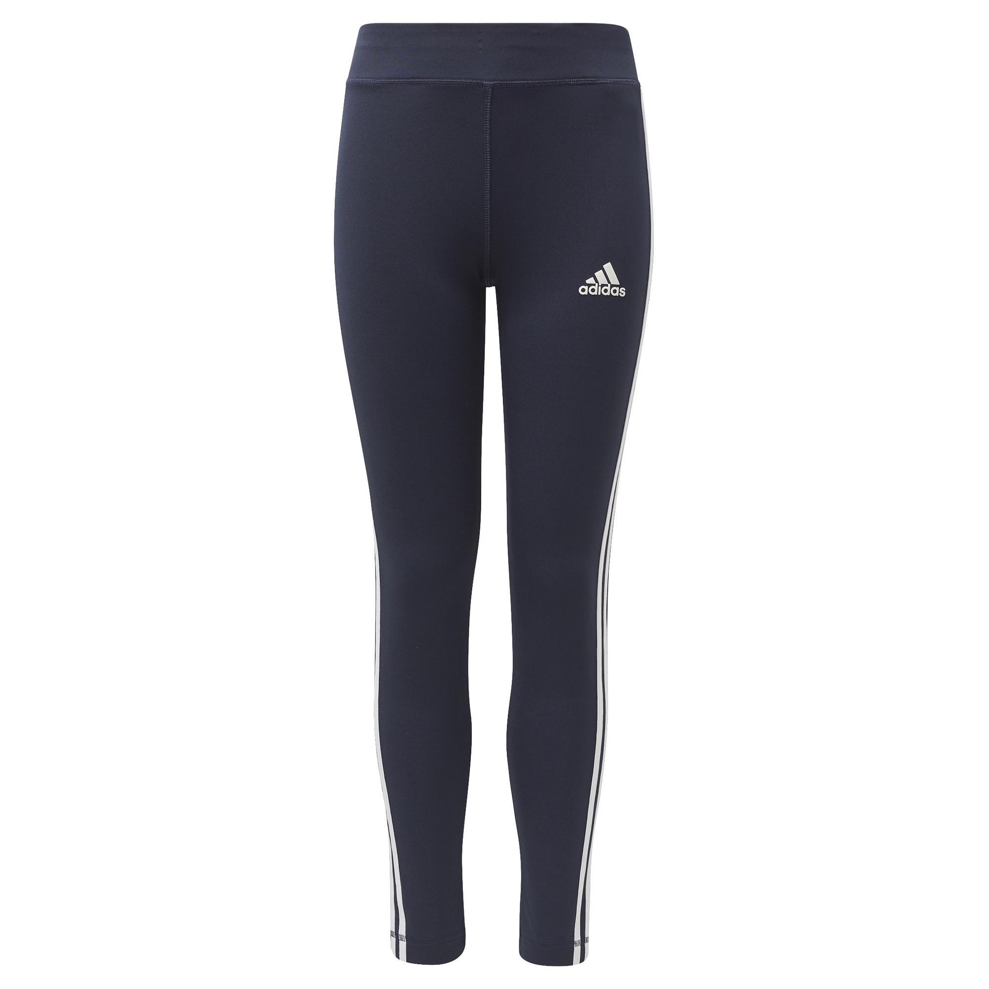 Kids Girls Training Equipment 3-Stripes Leggings, Navy, A901_ONE, large image number 4