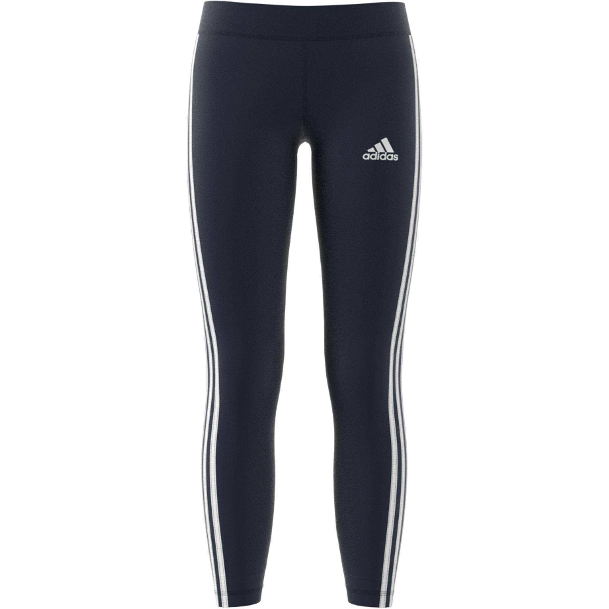 Kids Girls Training Equipment 3-Stripes Leggings, Navy, A901_ONE, large image number 5