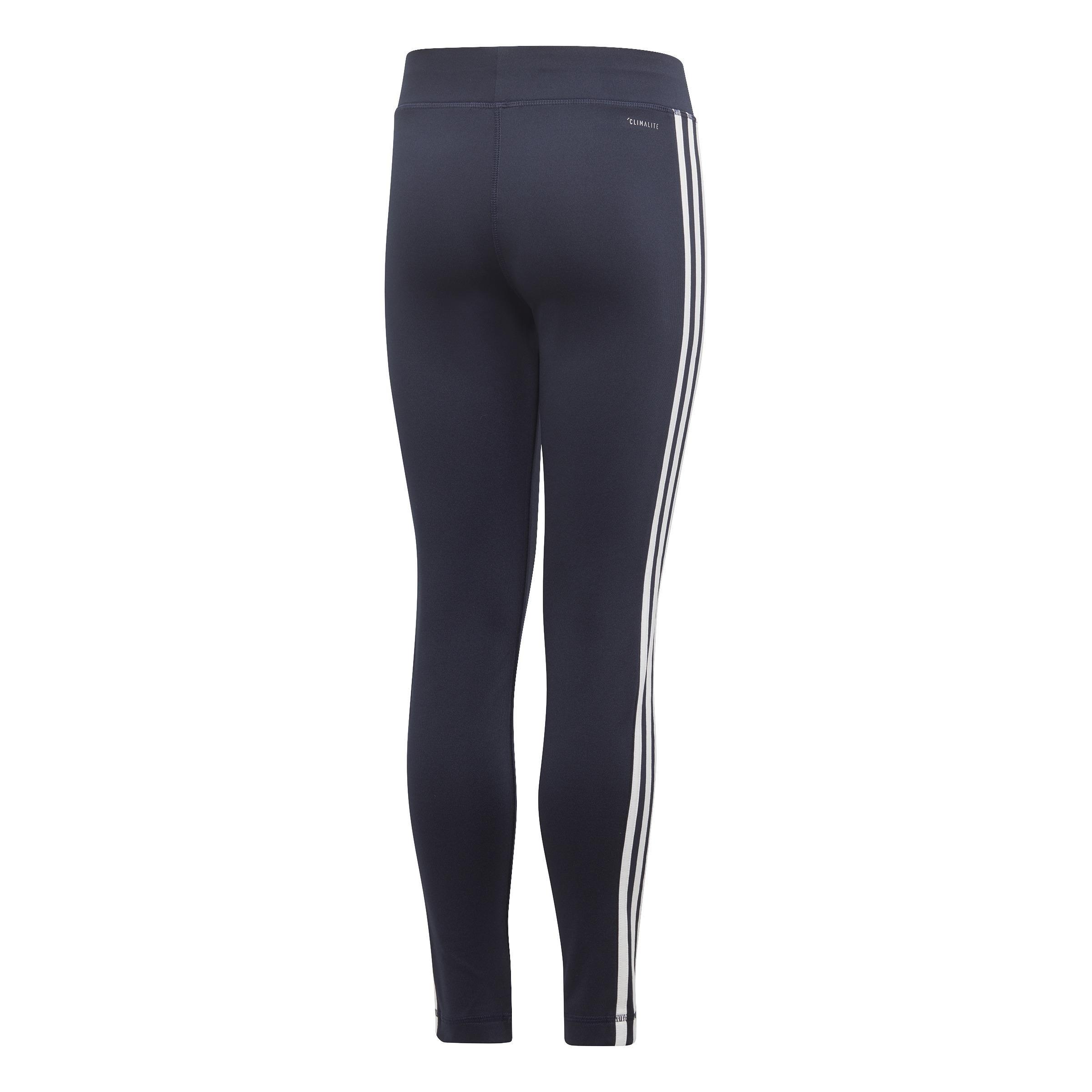 Kids Girls Training Equipment 3-Stripes Leggings, Navy, A901_ONE, large image number 7