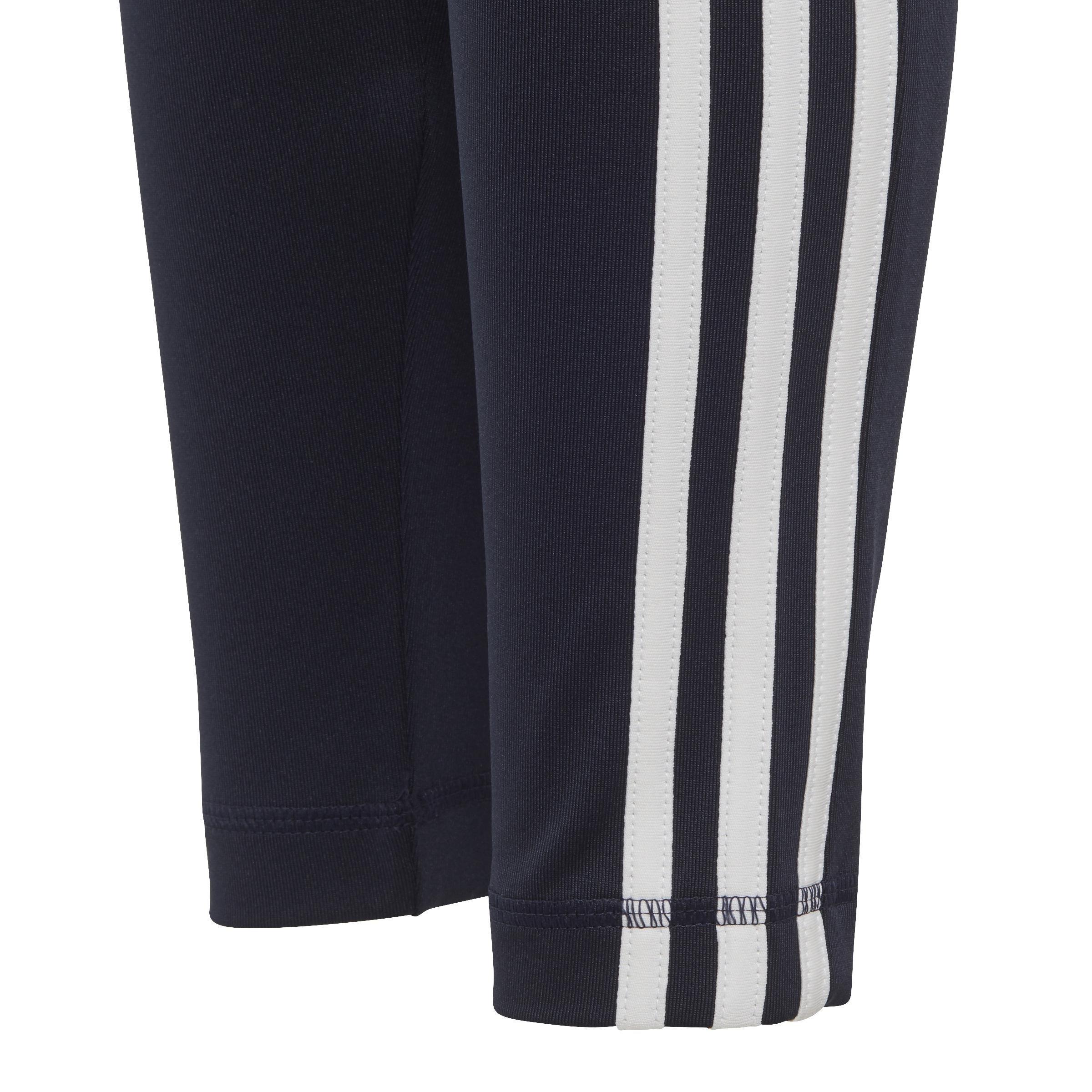 Kids Girls Training Equipment 3-Stripes Leggings, Navy, A901_ONE, large image number 10