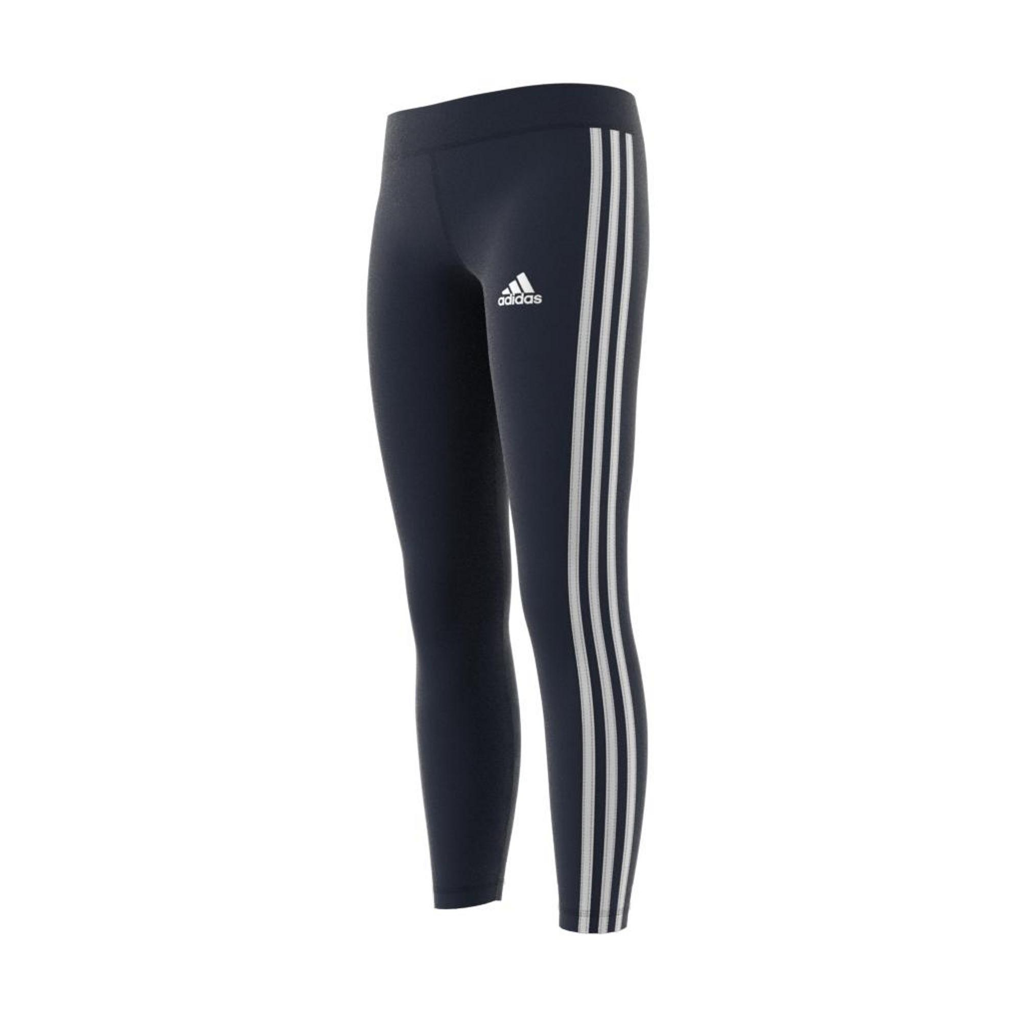 Kids Girls Training Equipment 3-Stripes Leggings, Navy, A901_ONE, large image number 14