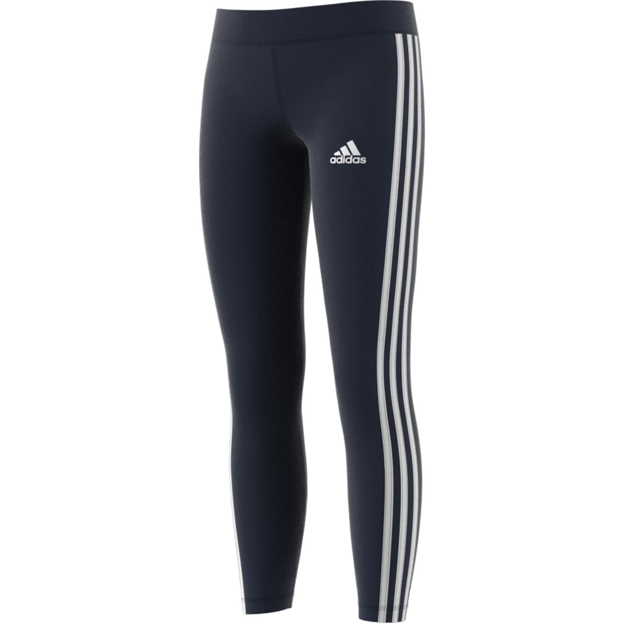 Kids Girls Training Equipment 3-Stripes Leggings, Navy, A901_ONE, large image number 15