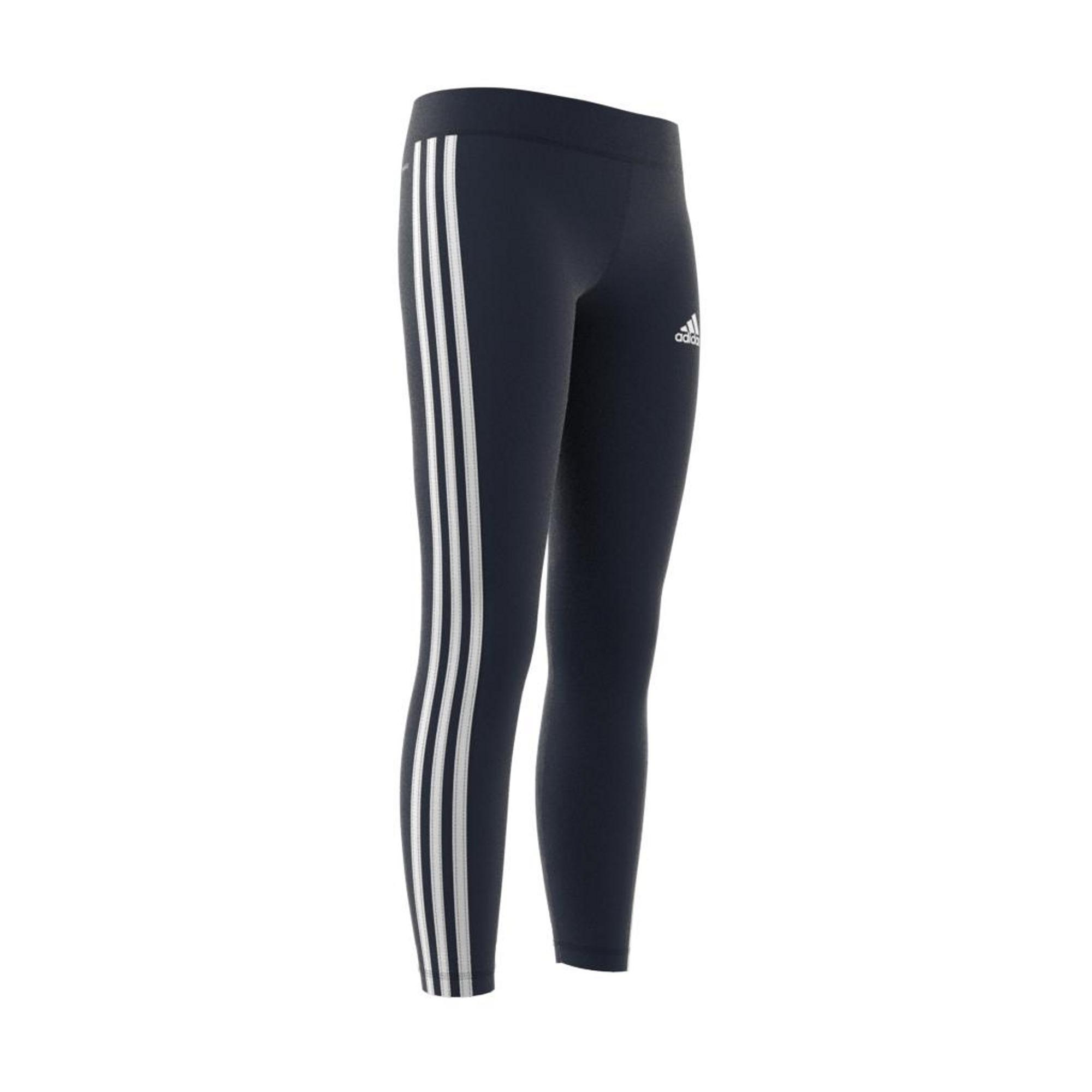 Kids Girls Training Equipment 3-Stripes Leggings, Navy, A901_ONE, large image number 16