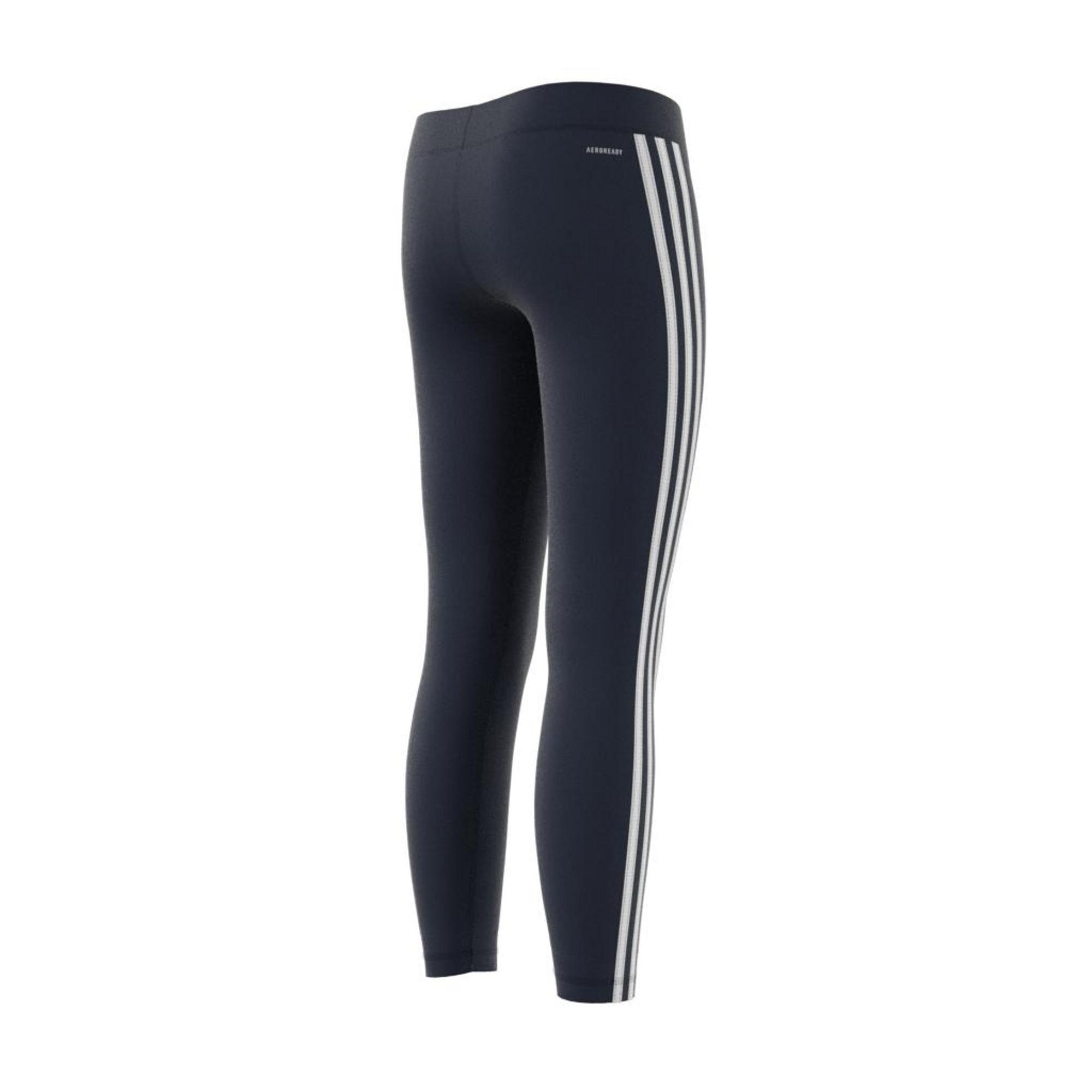 Kids Girls Training Equipment 3-Stripes Leggings, Navy, A901_ONE, large image number 17