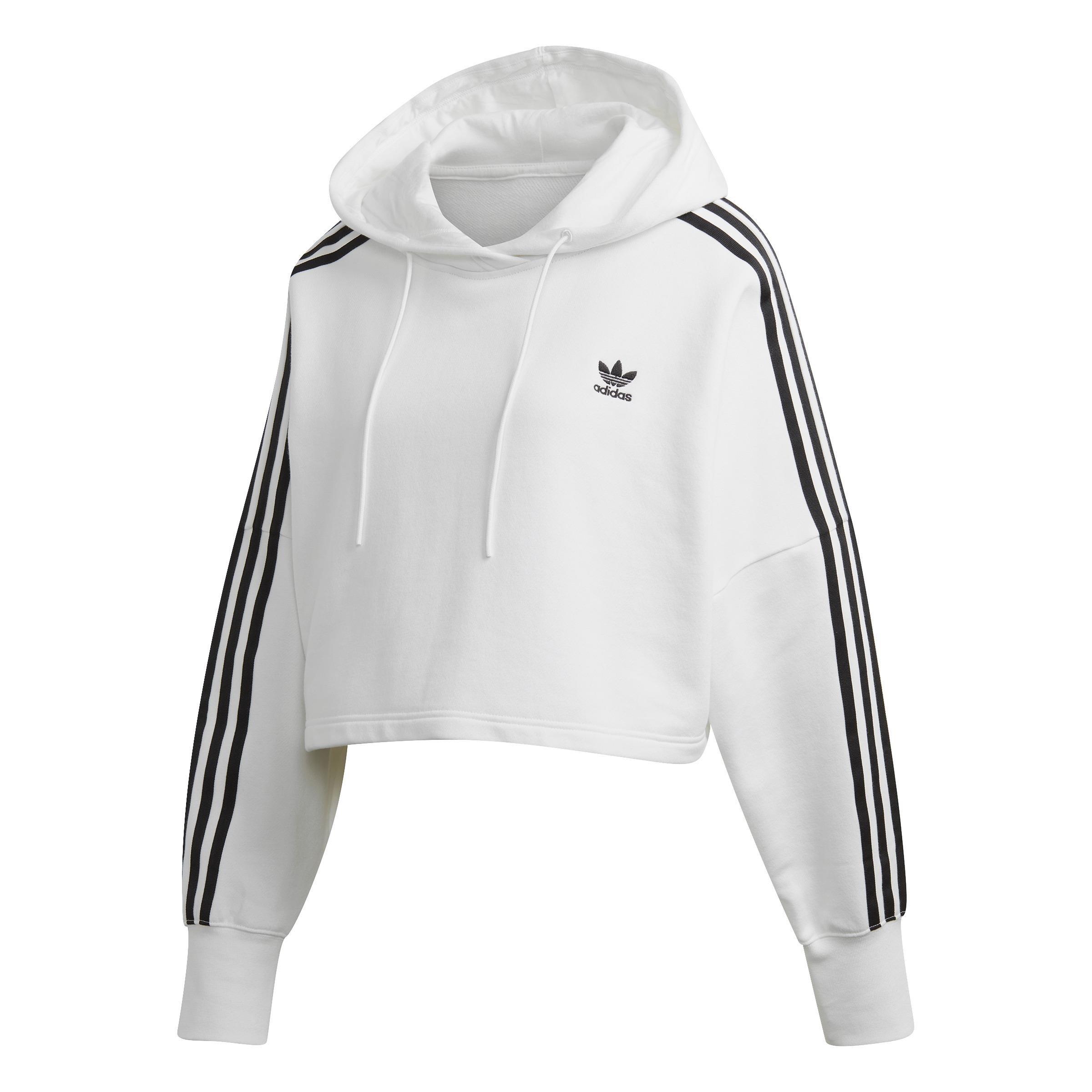 Cropped Hoodie, White, , large image number 0