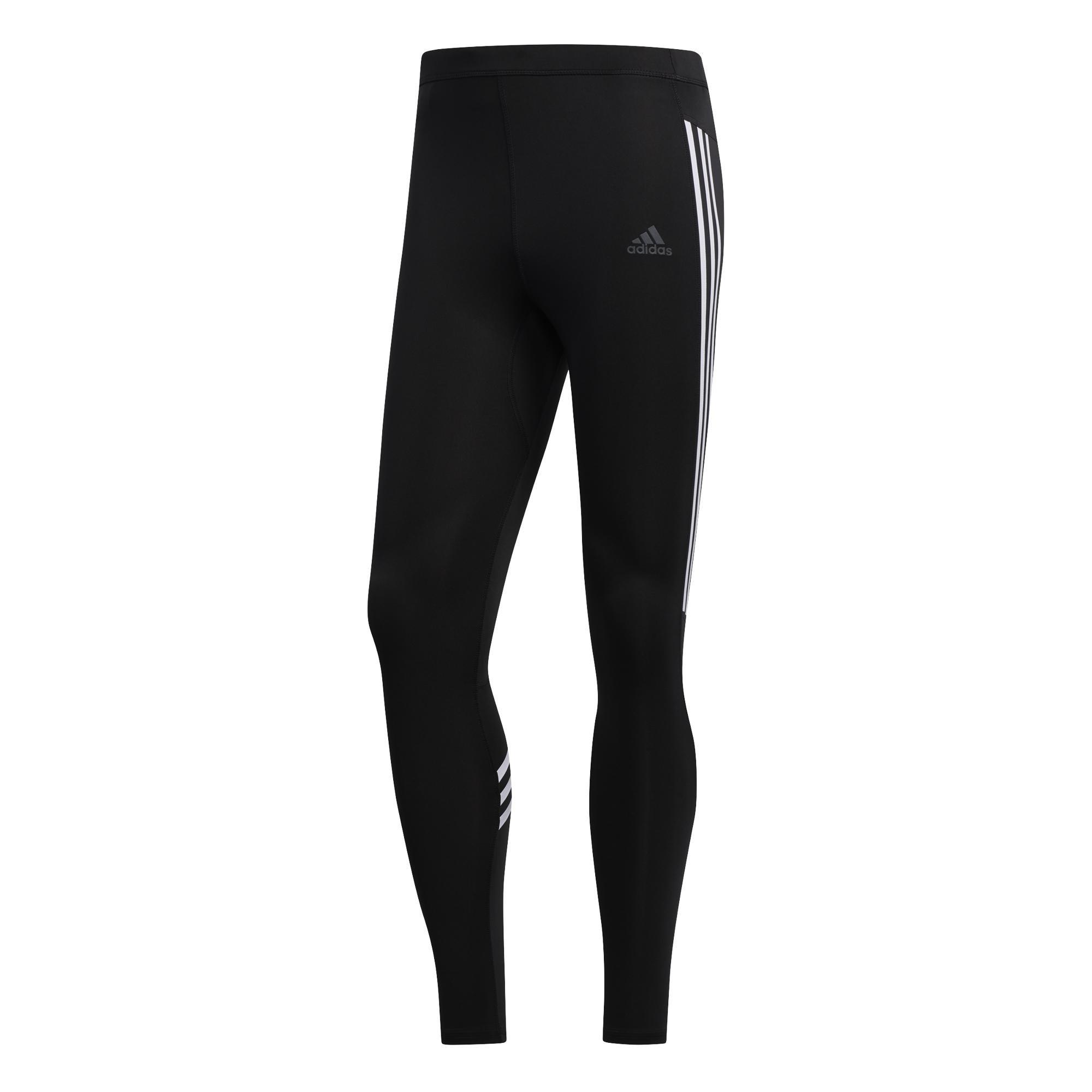 Own The Run 3-Stripes Tights, Black, A901_ONE, large image number 0