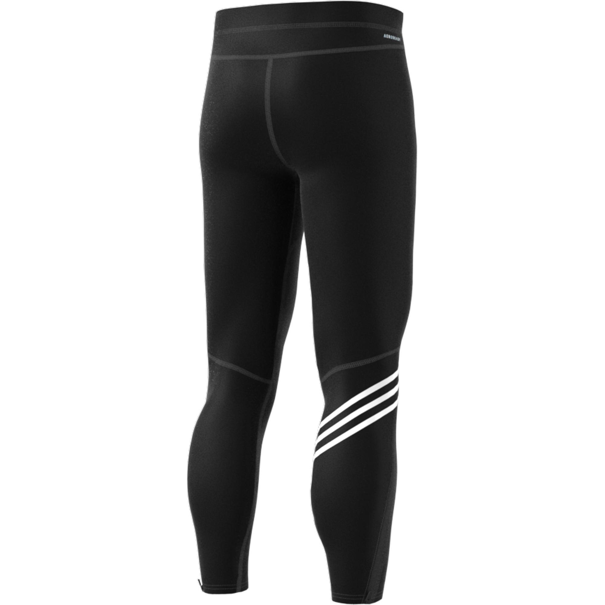 Own The Run 3-Stripes Tights, Black, A901_ONE, large image number 8