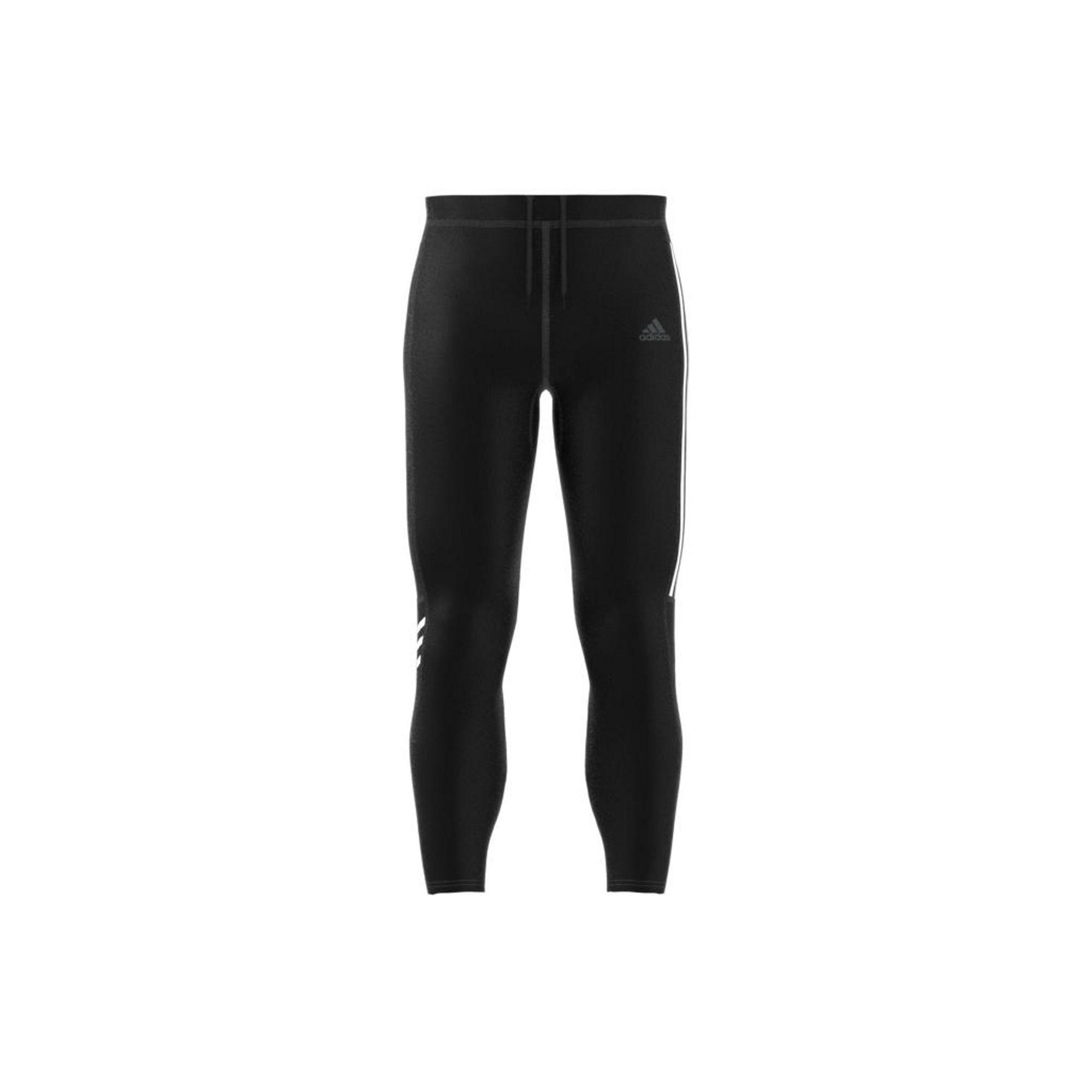 Own The Run 3-Stripes Tights, Black, A901_ONE, large image number 9