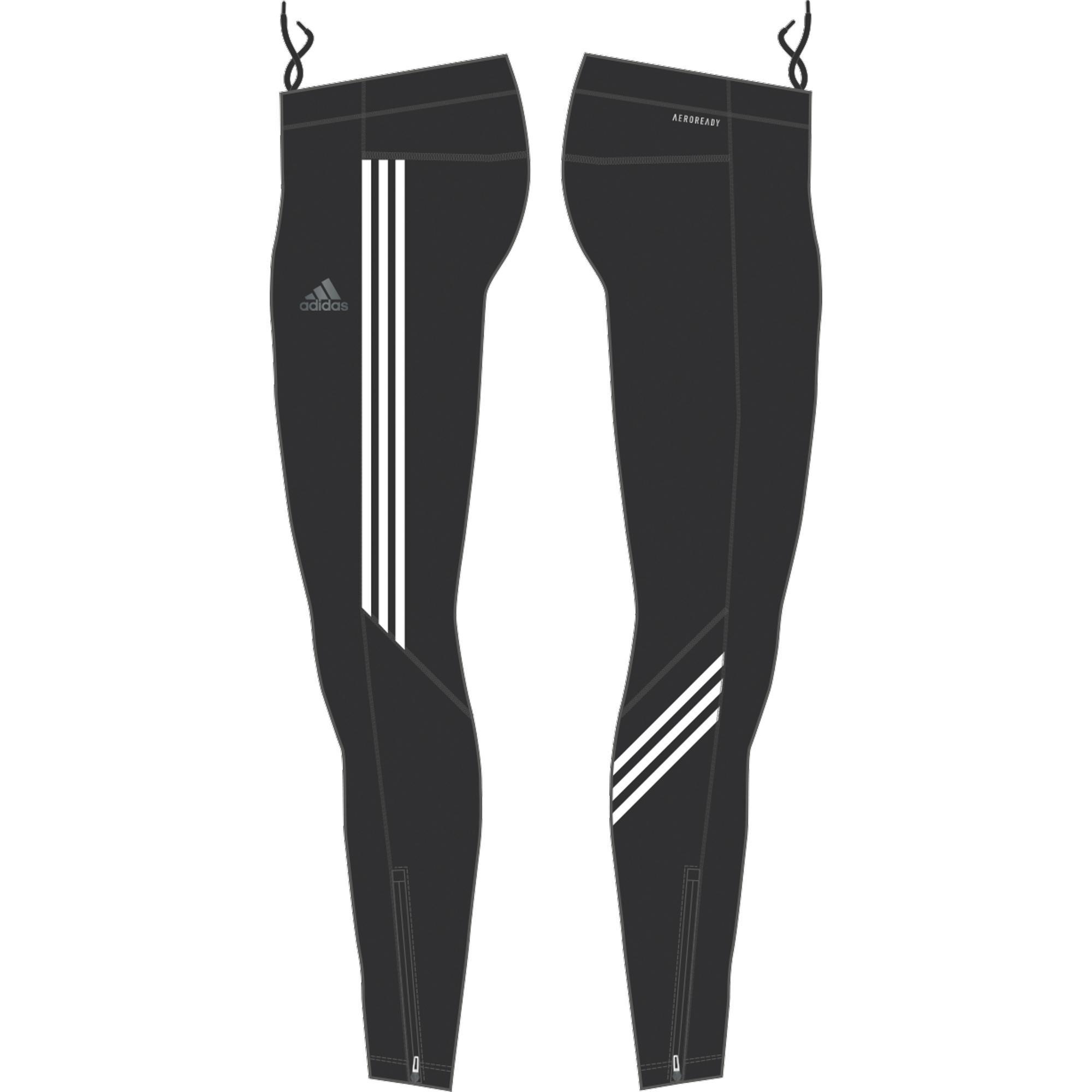 Own The Run 3-Stripes Tights, Black, A901_ONE, large image number 12