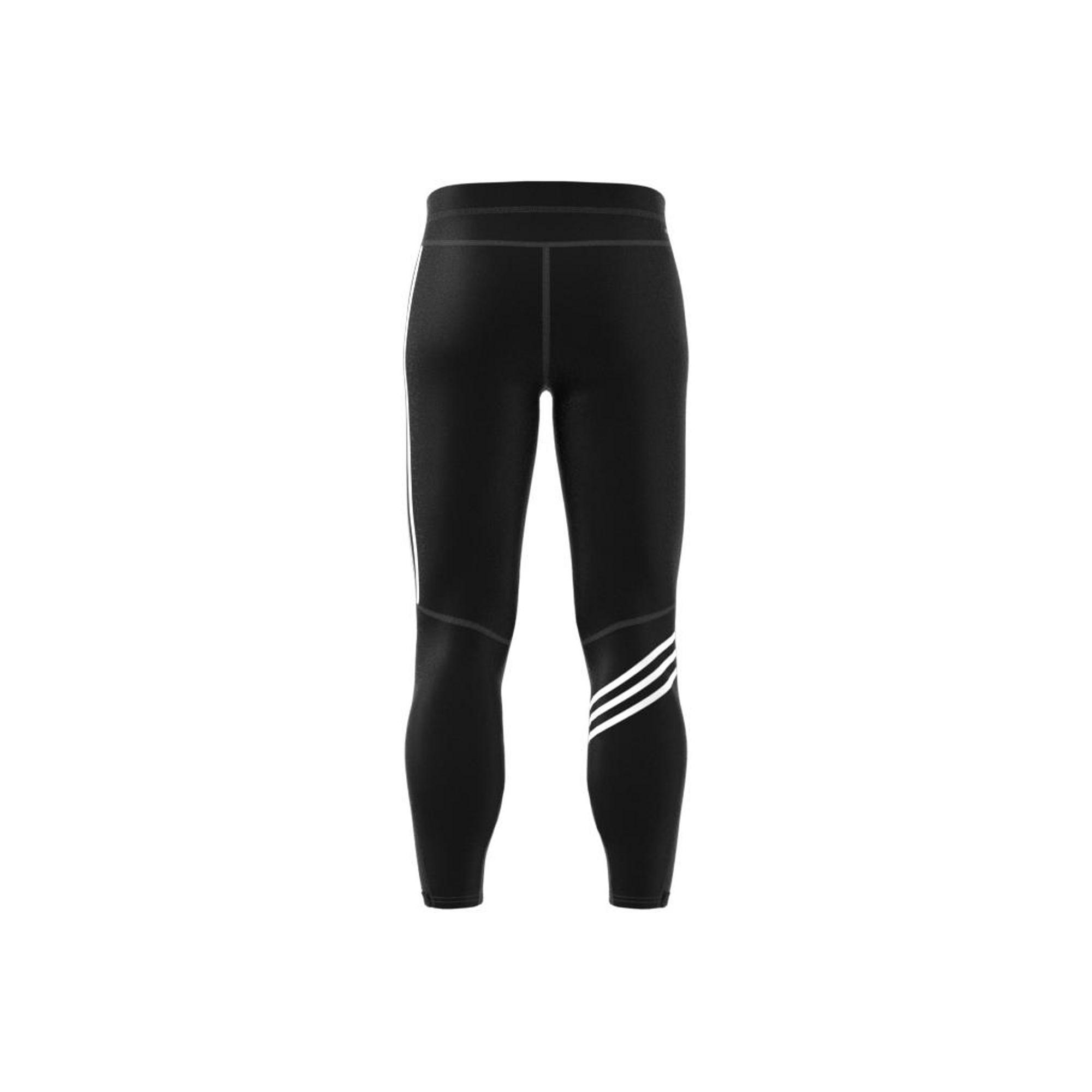 Own The Run 3-Stripes Tights, Black, A901_ONE, large image number 17