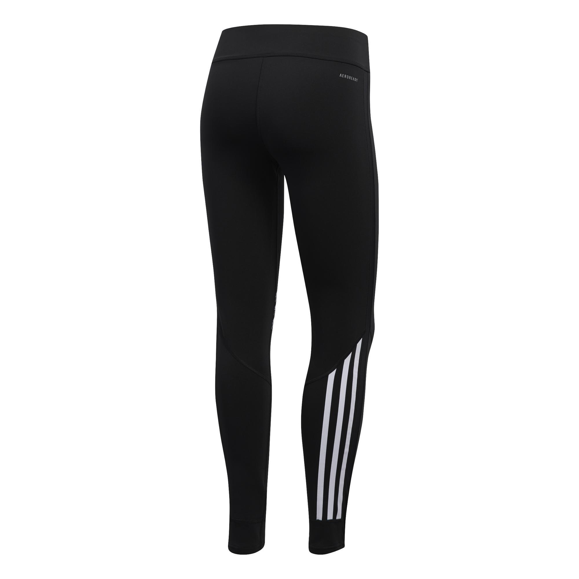 Women Run It 3-Stripes 7/8 Leggings, Black, A901_ONE, large image number 1