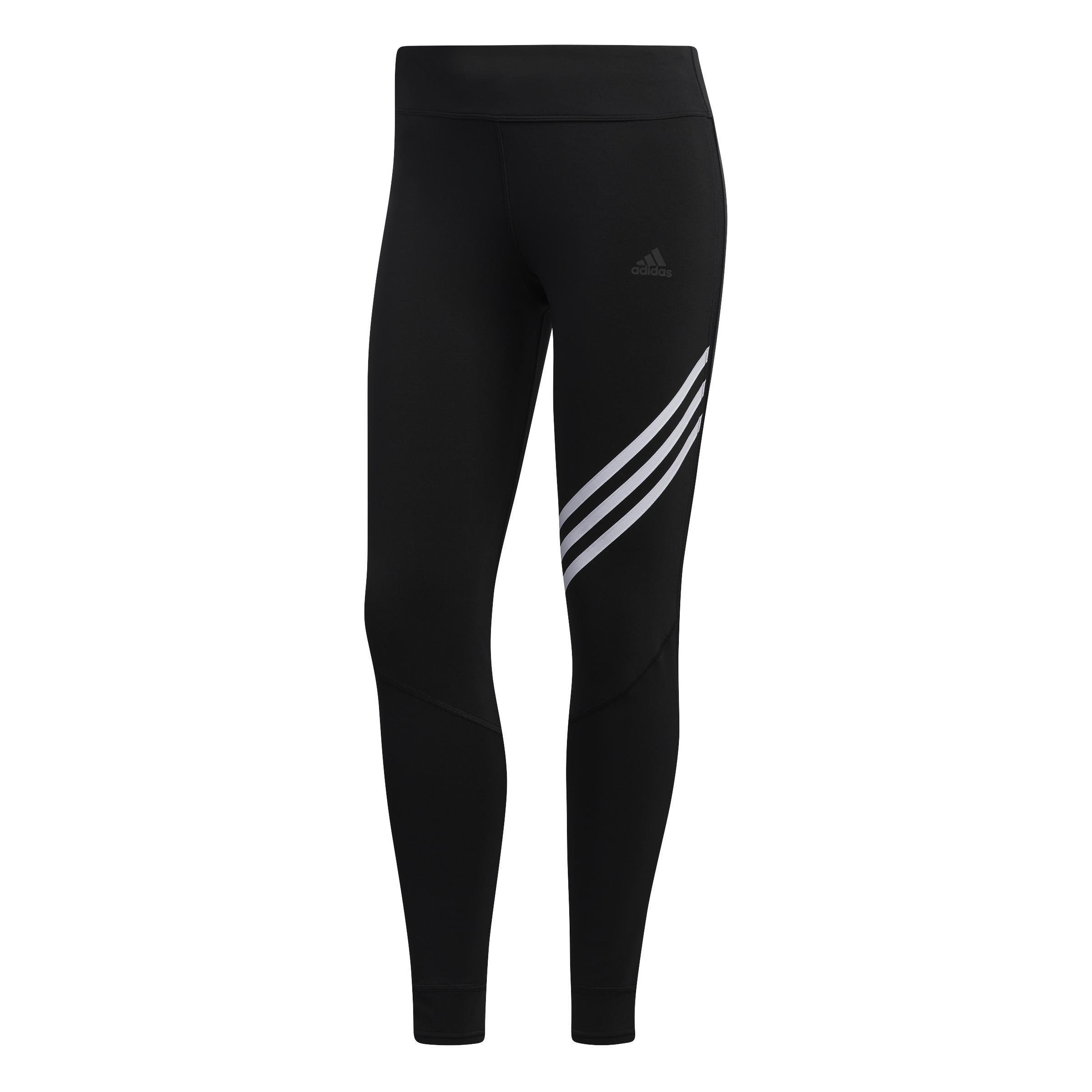 Women Run It 3-Stripes 7/8 Leggings, Black, A901_ONE, large image number 2