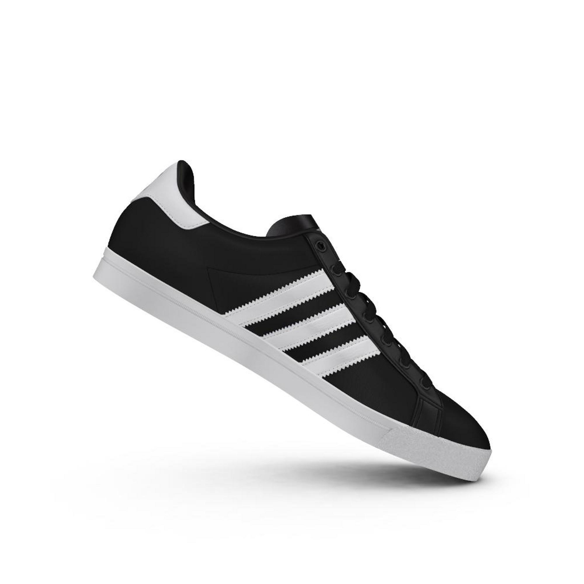 Adidas coast star black best sale and white