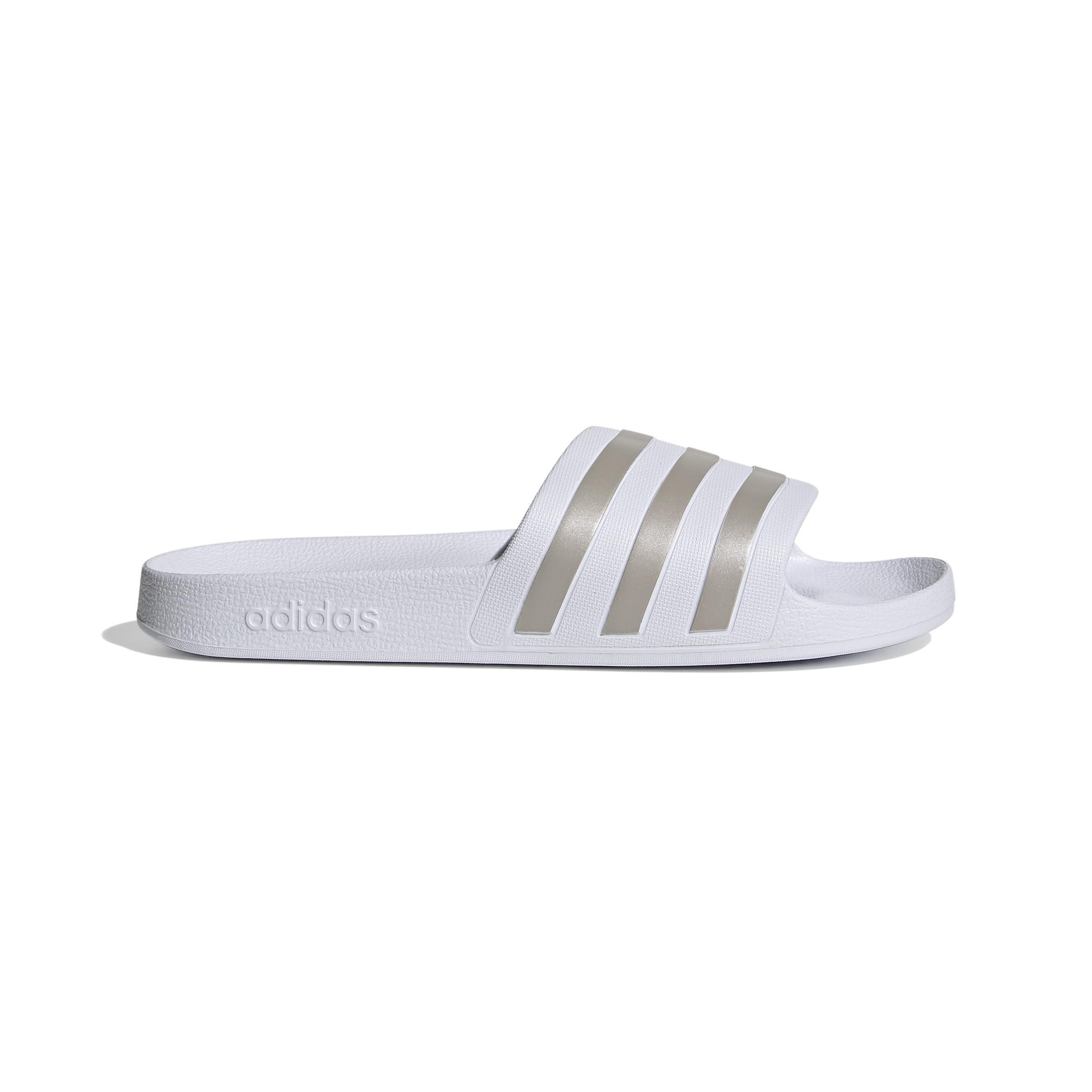 Unisex Adilette Aqua Slides, White, A901_ONE, large image number 0