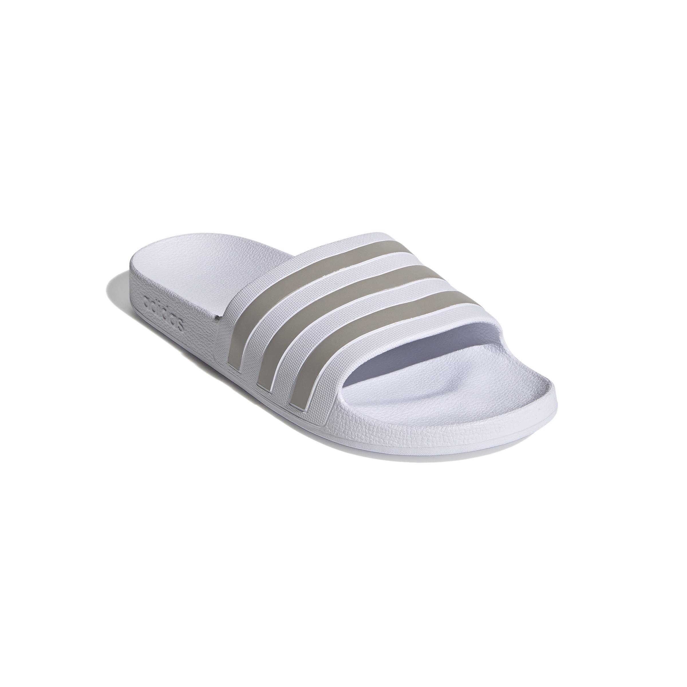 Unisex Adilette Aqua Slides, White, A901_ONE, large image number 4