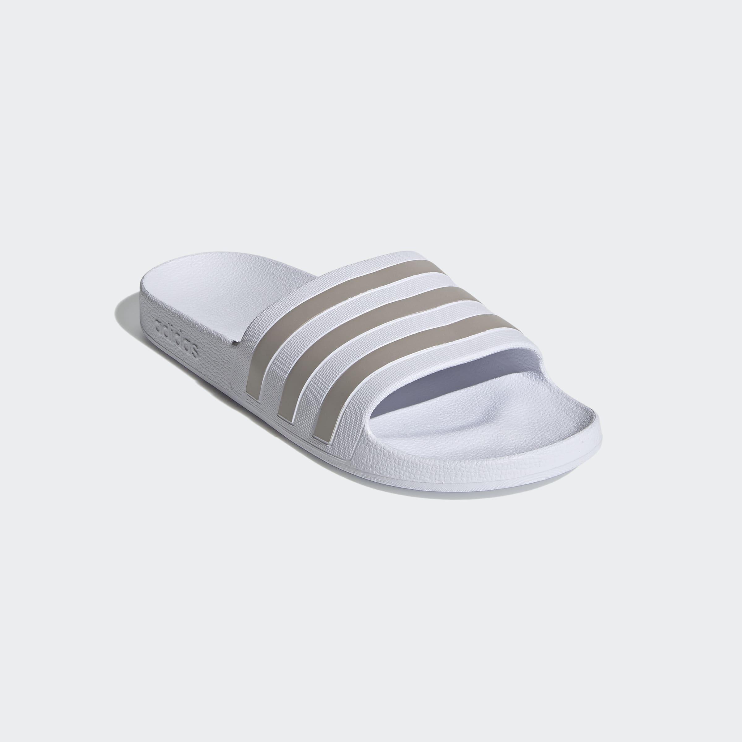 Unisex Adilette Aqua Slides, White, A901_ONE, large image number 5