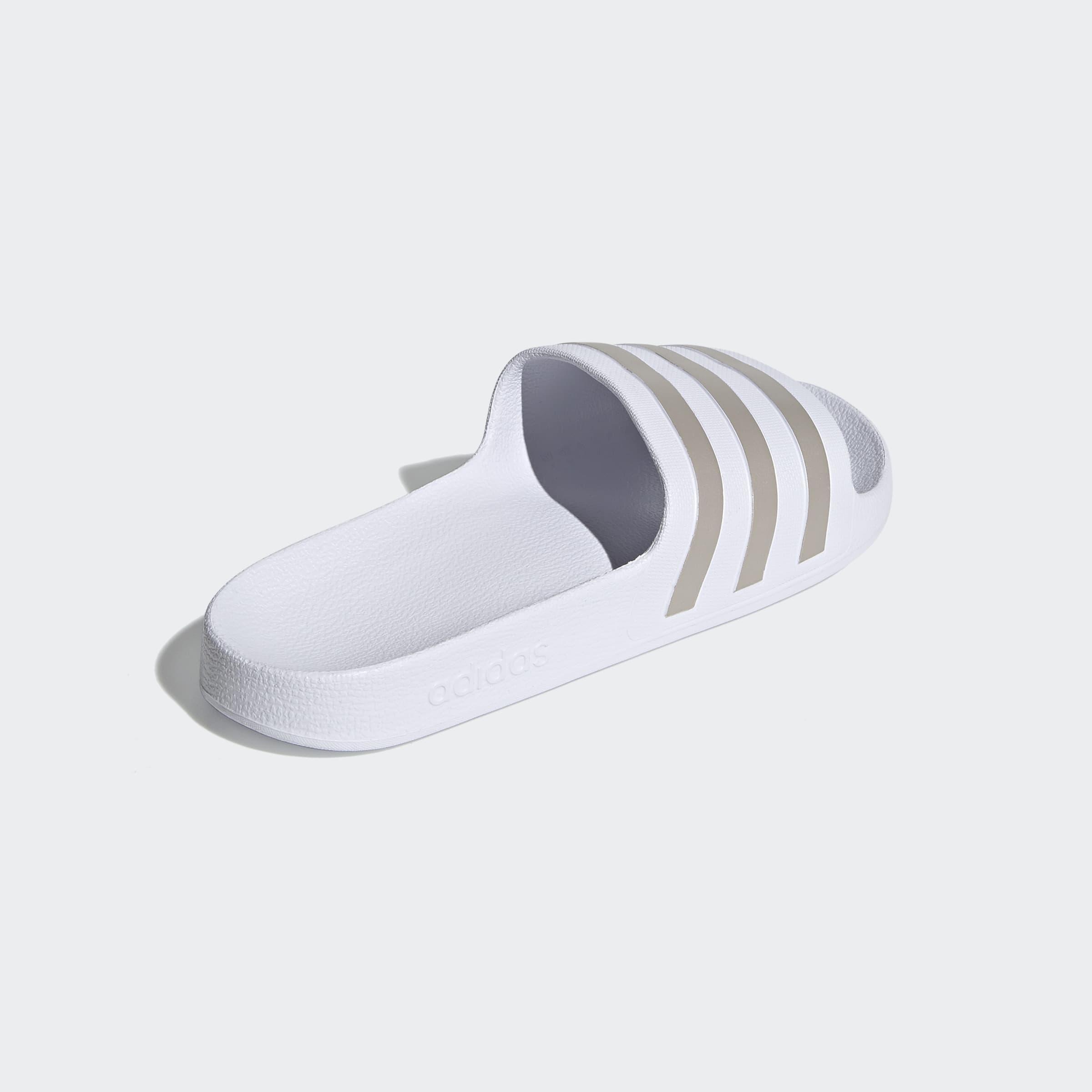 Unisex Adilette Aqua Slides, White, A901_ONE, large image number 7